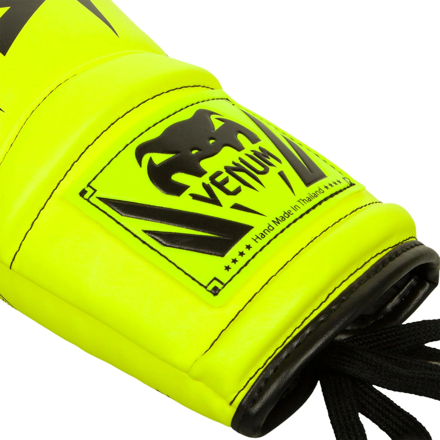 Venum Elite Handschuhe - mit Schnürung - Neongelb - Image 3