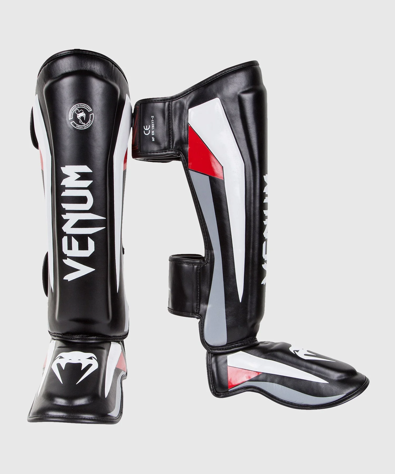 Venum Elite Standup Schienbeinschutz - Schwarz/Rot/Grau