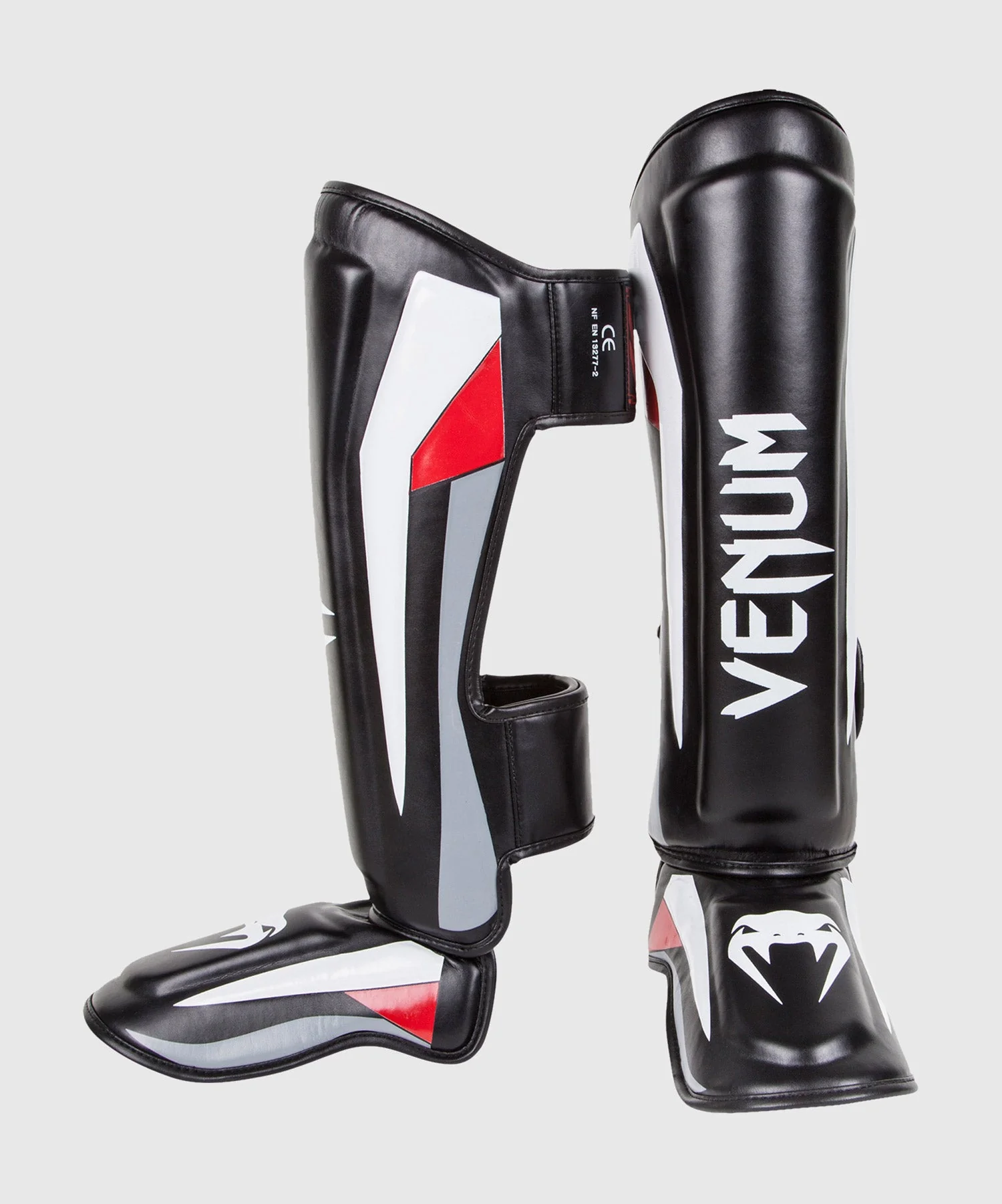 Venum Elite Standup Schienbeinschutz - Schwarz/Rot/Grau - Image 2