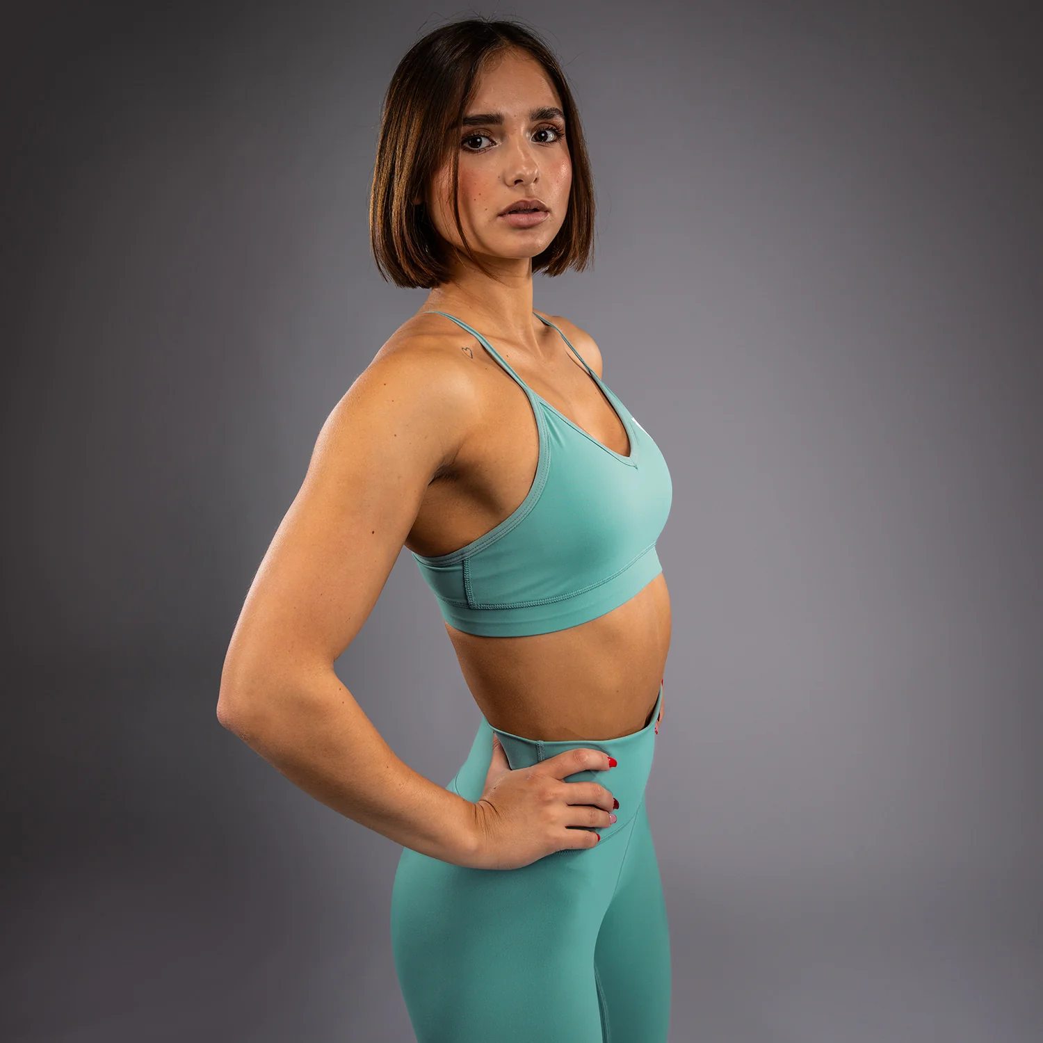 Venum Essential Low Impact Damen Sport-Bh - Aqua Grün - Image 5