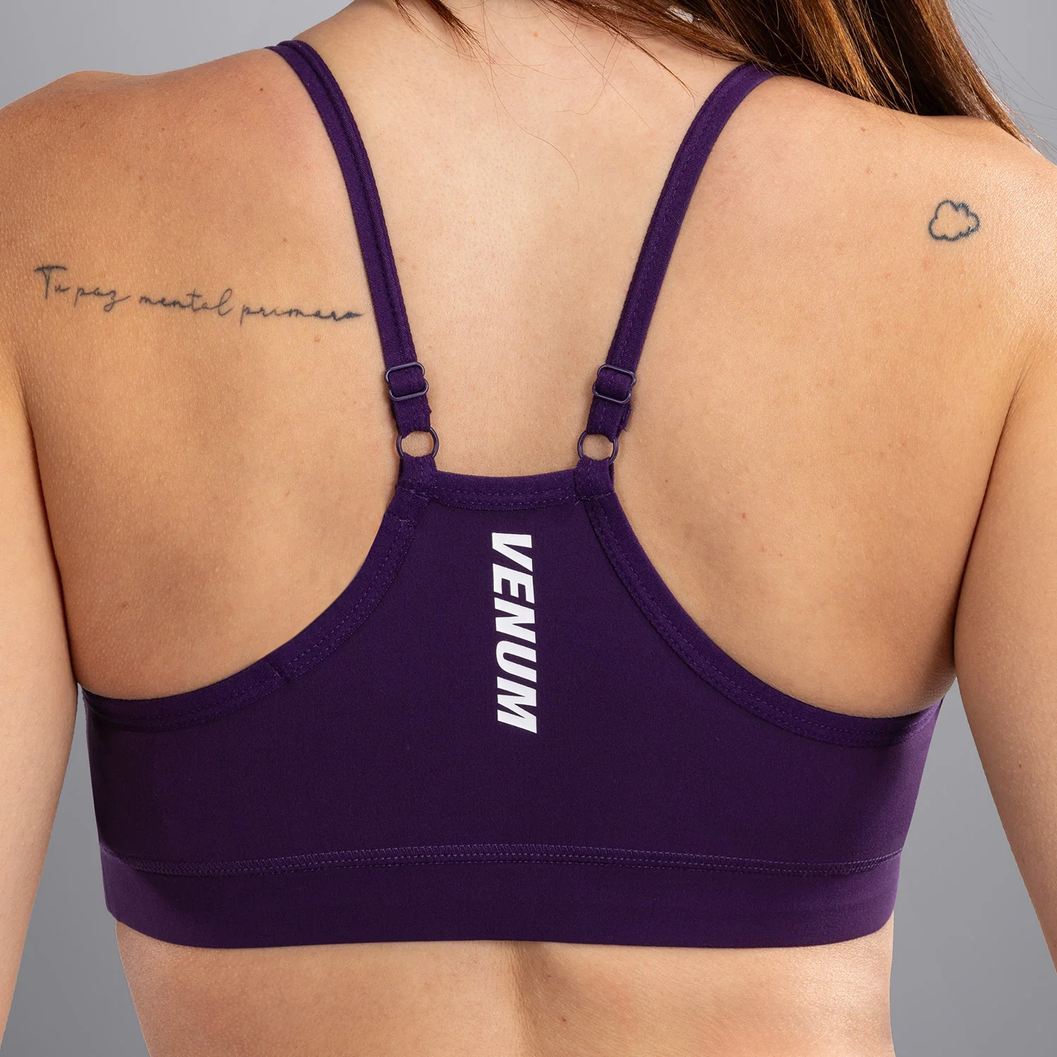 Venum Essential Low Impact Damen Sport-Bh- Dunkelviolett - Image 4