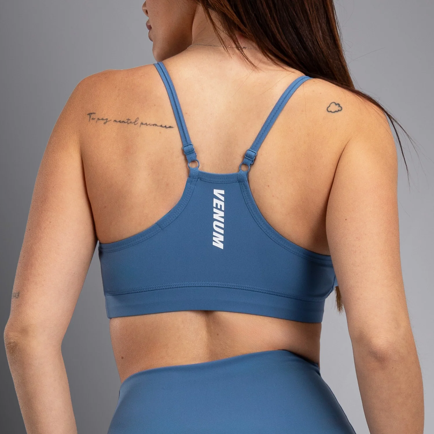 Venum Essential Low Impact Damen Sport-Bh - Stormblau - Image 5