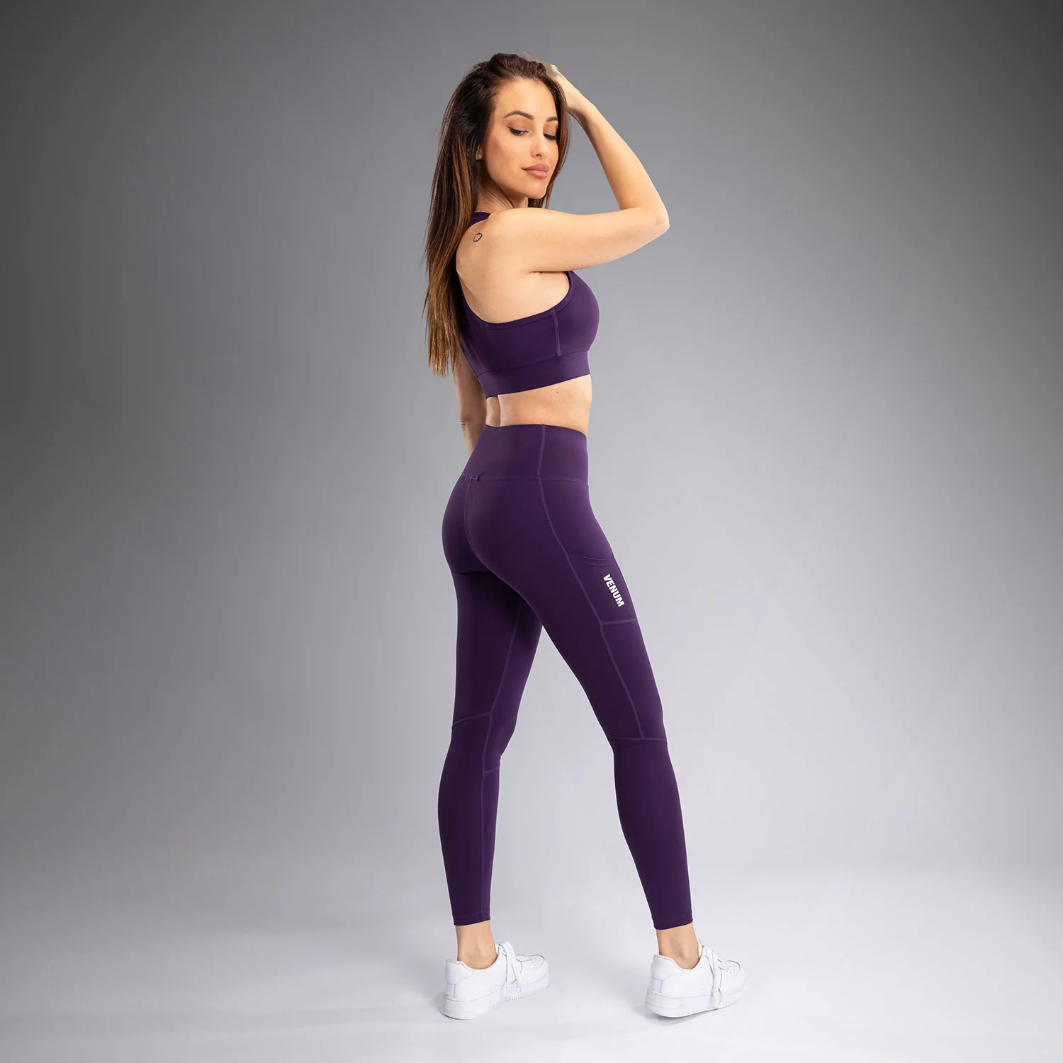 Venum Essential Medium Impact Damen Sport-Bh - Tiefes Lila - Image 4