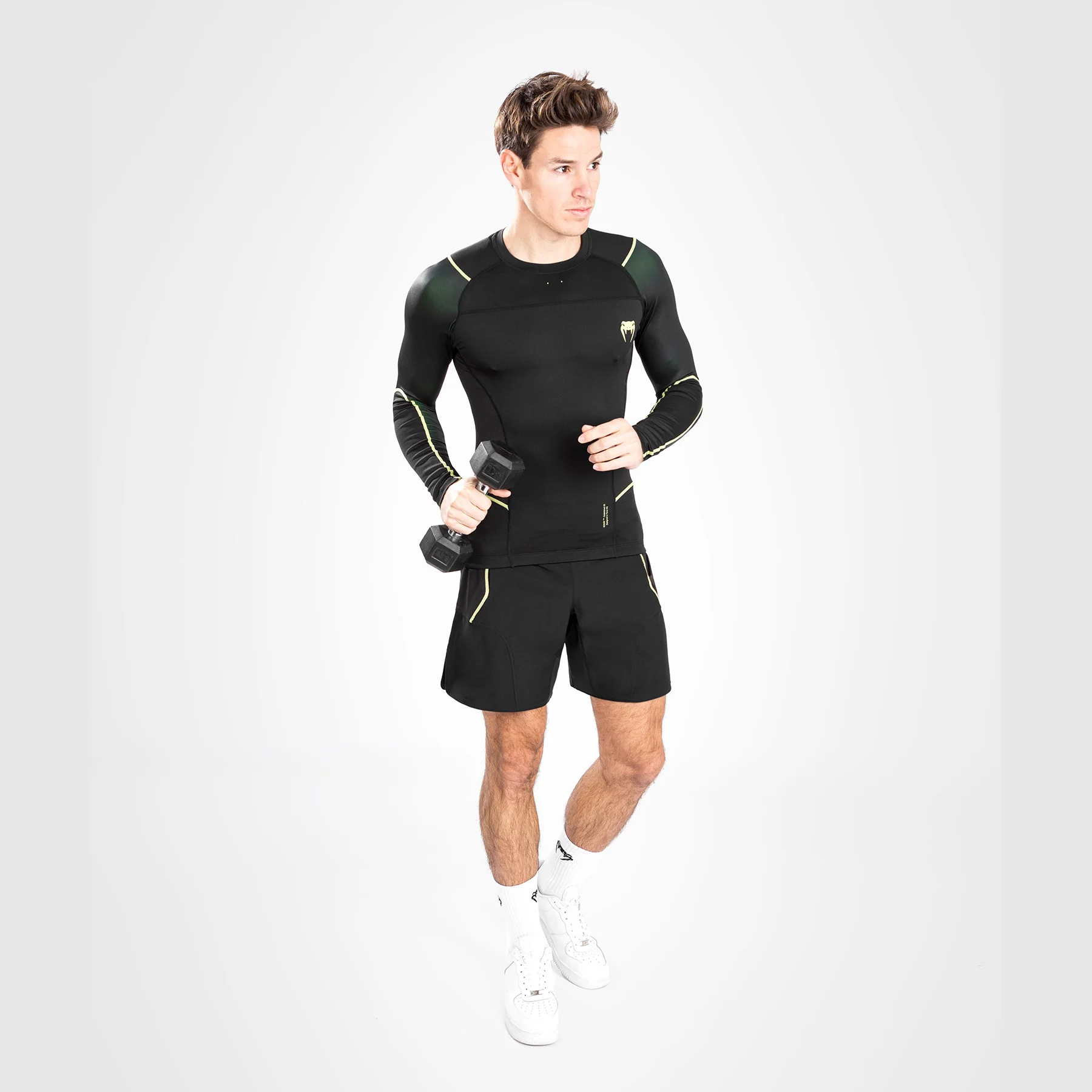 Venum Fusion 2.0  Herren Rashguard - lange Ärmel - schwarz/gelb - Image 3