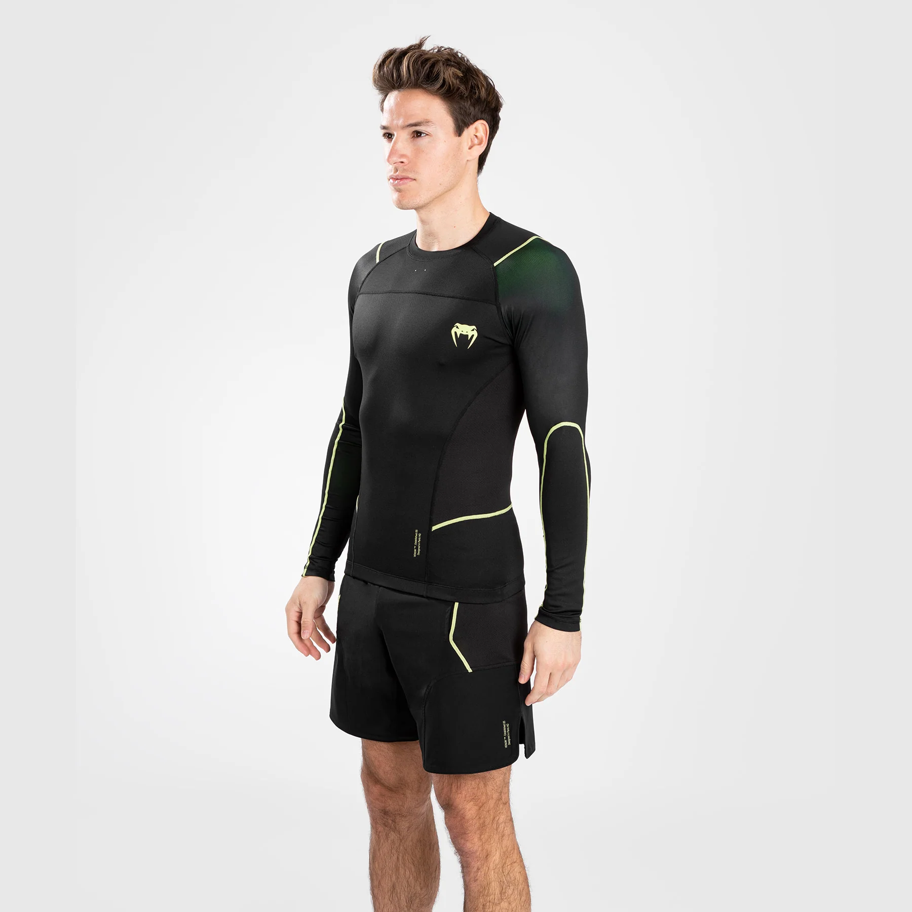Venum Fusion 2.0  Herren Rashguard - lange Ärmel - schwarz/gelb - Image 4