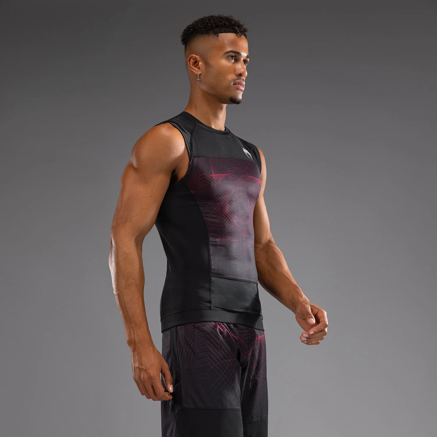 Venum G-Fit Air Herren Ärmelloses Rashguard - Tiefschwarz/Feuerrot - Image 5
