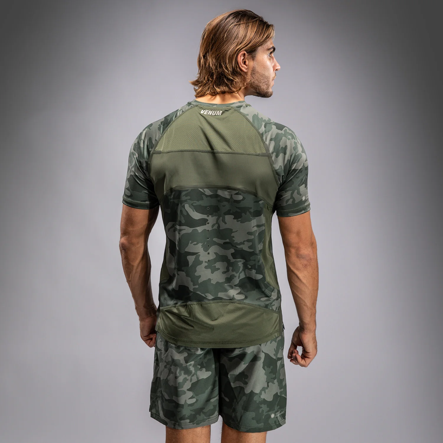Venum G-Fit Air Herren Dry-Tech T-Shirt - Army Camouflage - Image 2