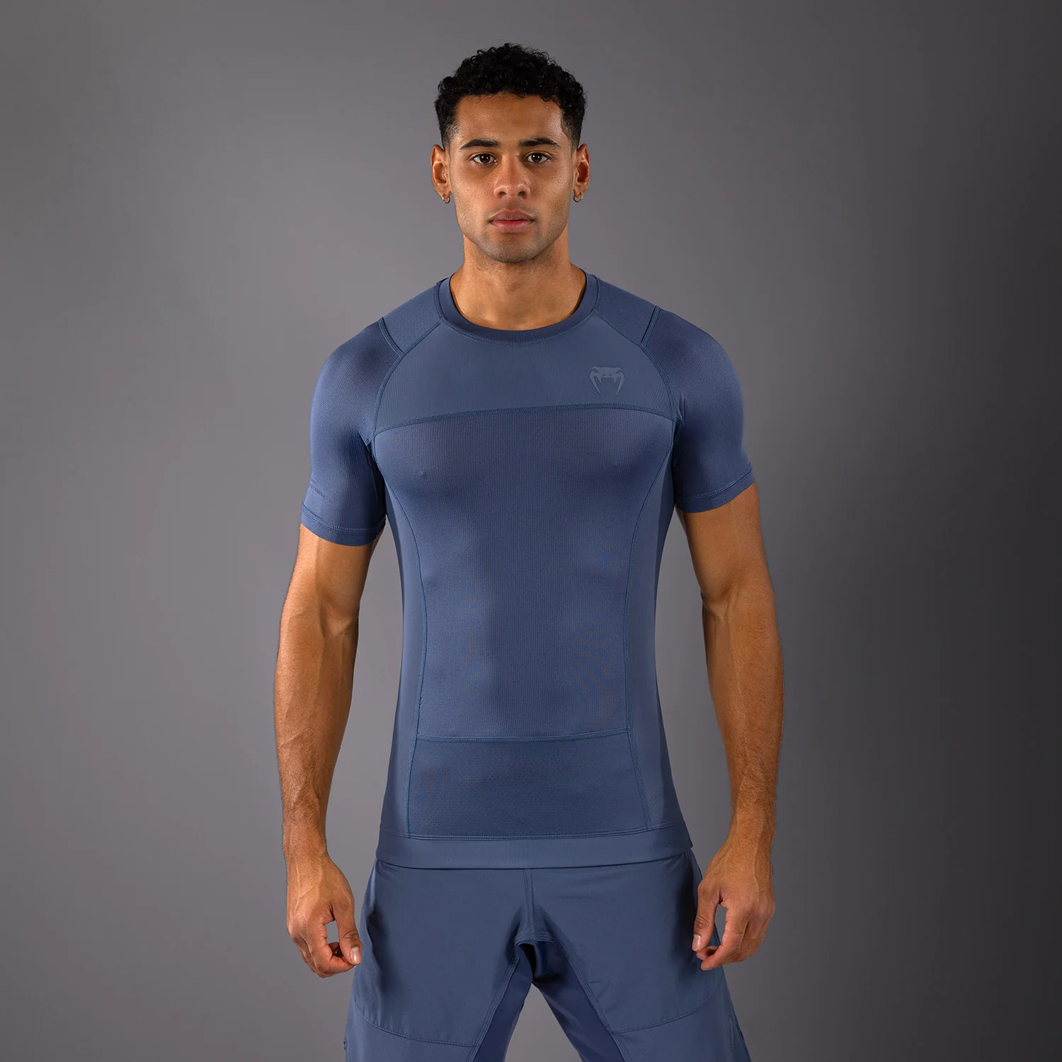 Venum G-Fit Air Herren Kurzarm Rashguard - Nebelblau