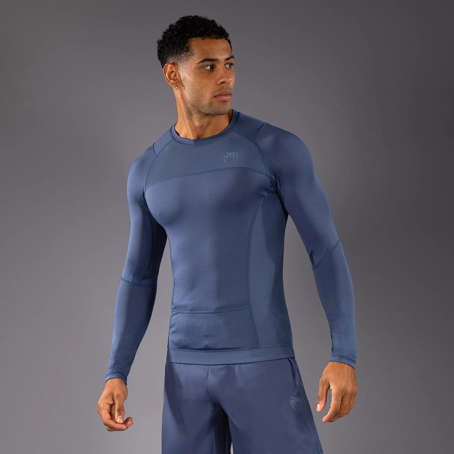 Venum G-Fit Air Herren Langarm Rashguard - Nebelblau