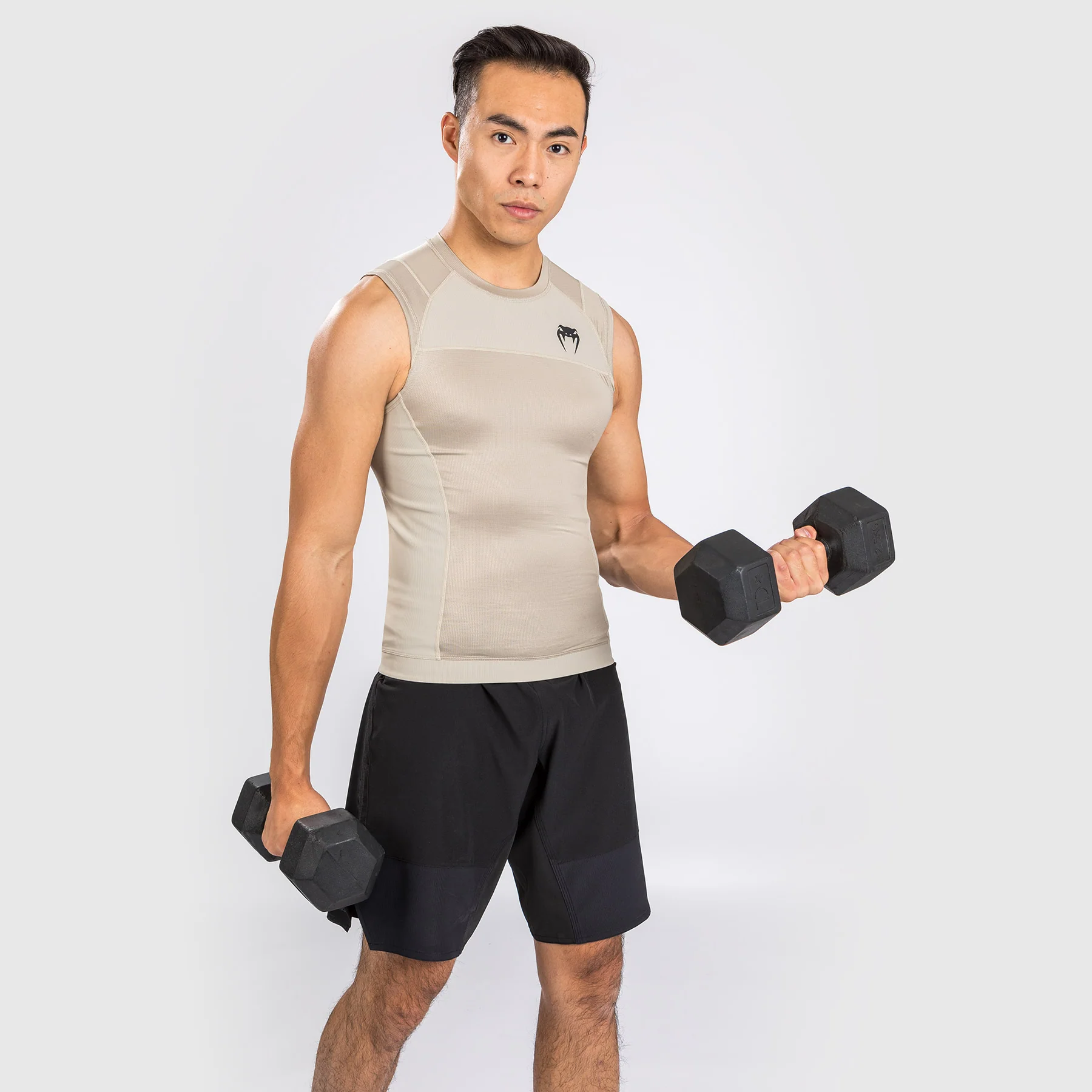 Venum G-Fit Air Rashguard ärmellos – Sand - Image 7