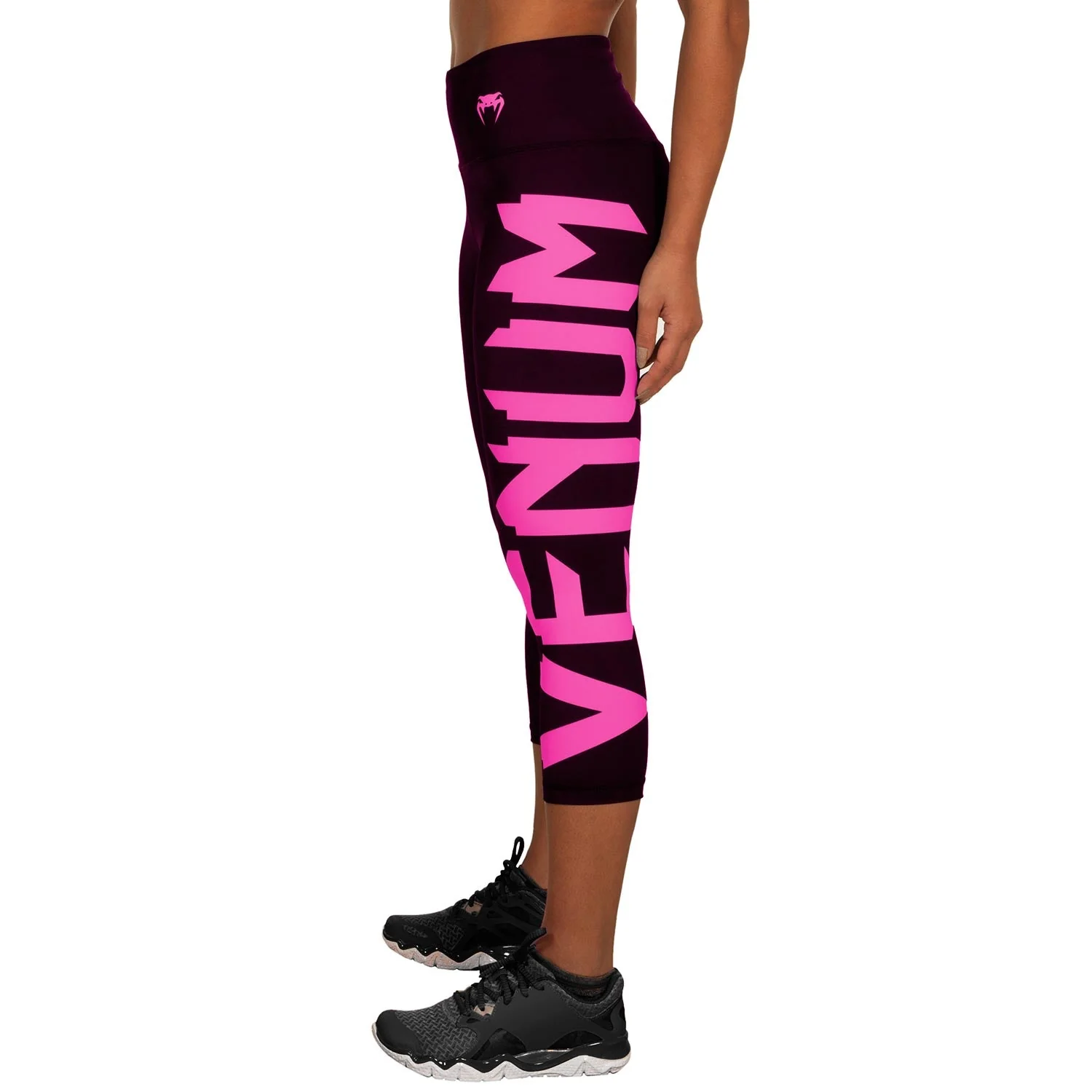 Venum Giant Kurze Leggings - Schwarz/Neonrosa - Image 4