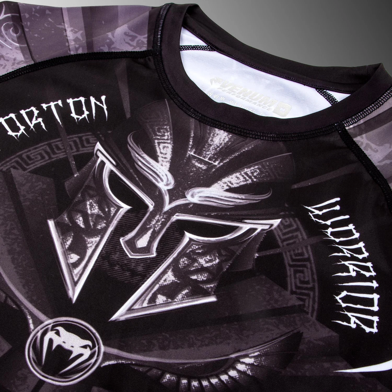 Venum Gladiator 3.0 Rashguard - Schwarz/Weiß - Kurzarm - Image 5