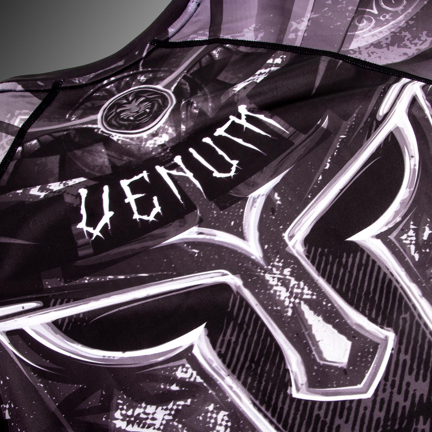 Venum Gladiator 3.0 Rashguard - Schwarz/Weiß - Kurzarm - Image 6