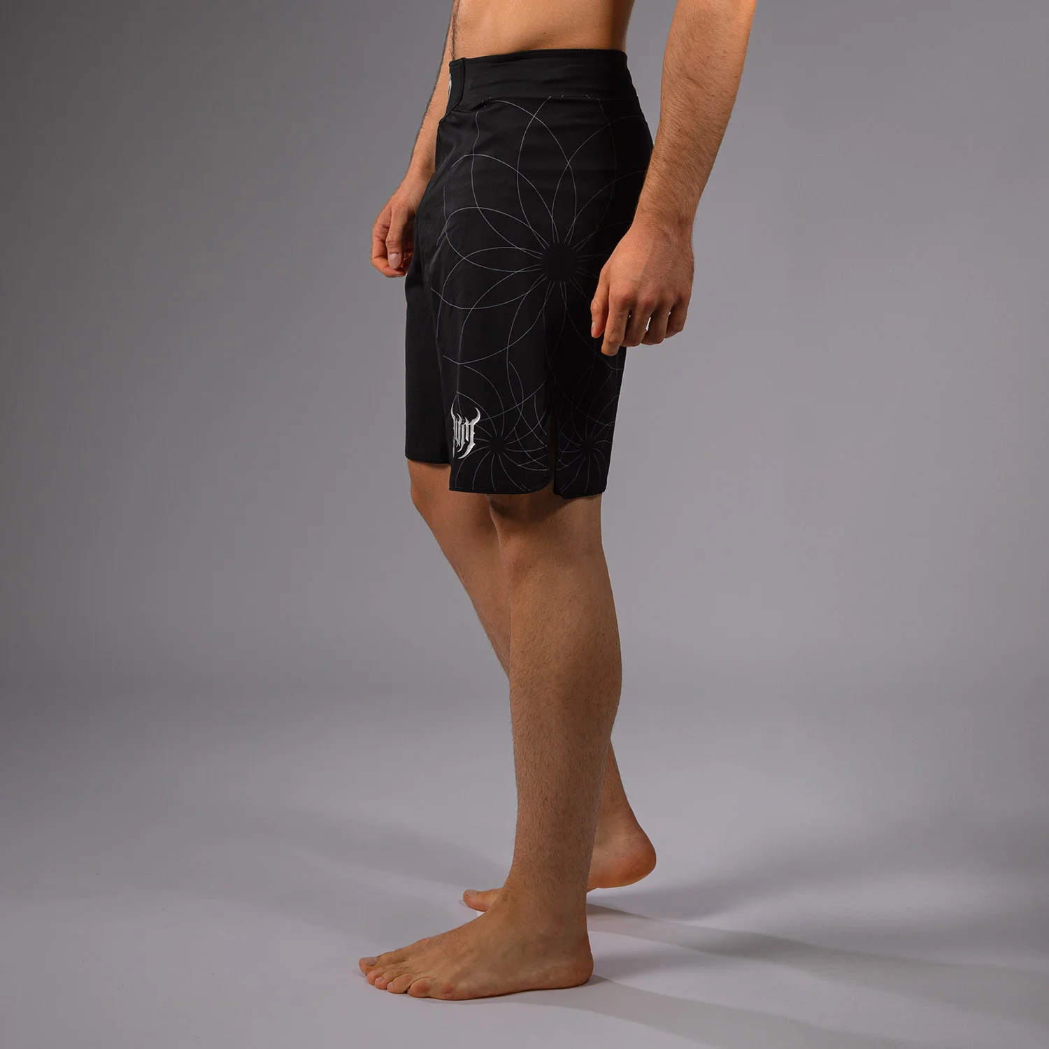 Venum Gladiator 5.0 Fight Shorts für Männer - Schwarz/Silber - Image 3