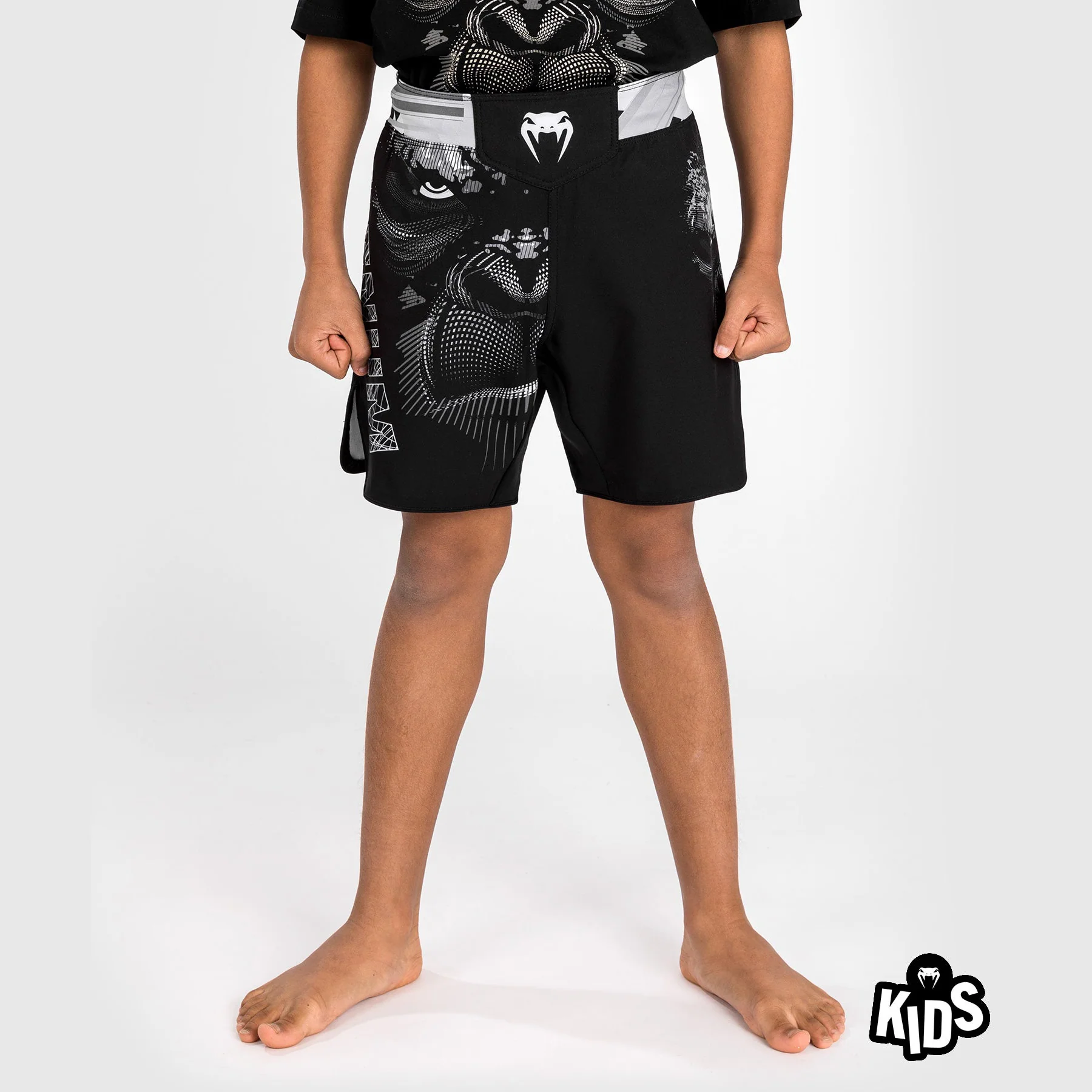 Venum Gorilla Dschungel Kinder Fightshorts - Schwarz/Weiß