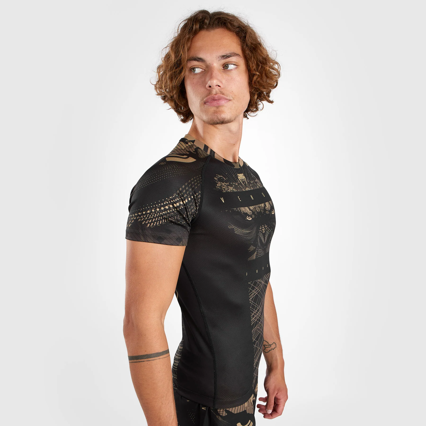 Venum Gorilla Jungle Rashguard Kurzarm - Schwarz/Sand - Image 3