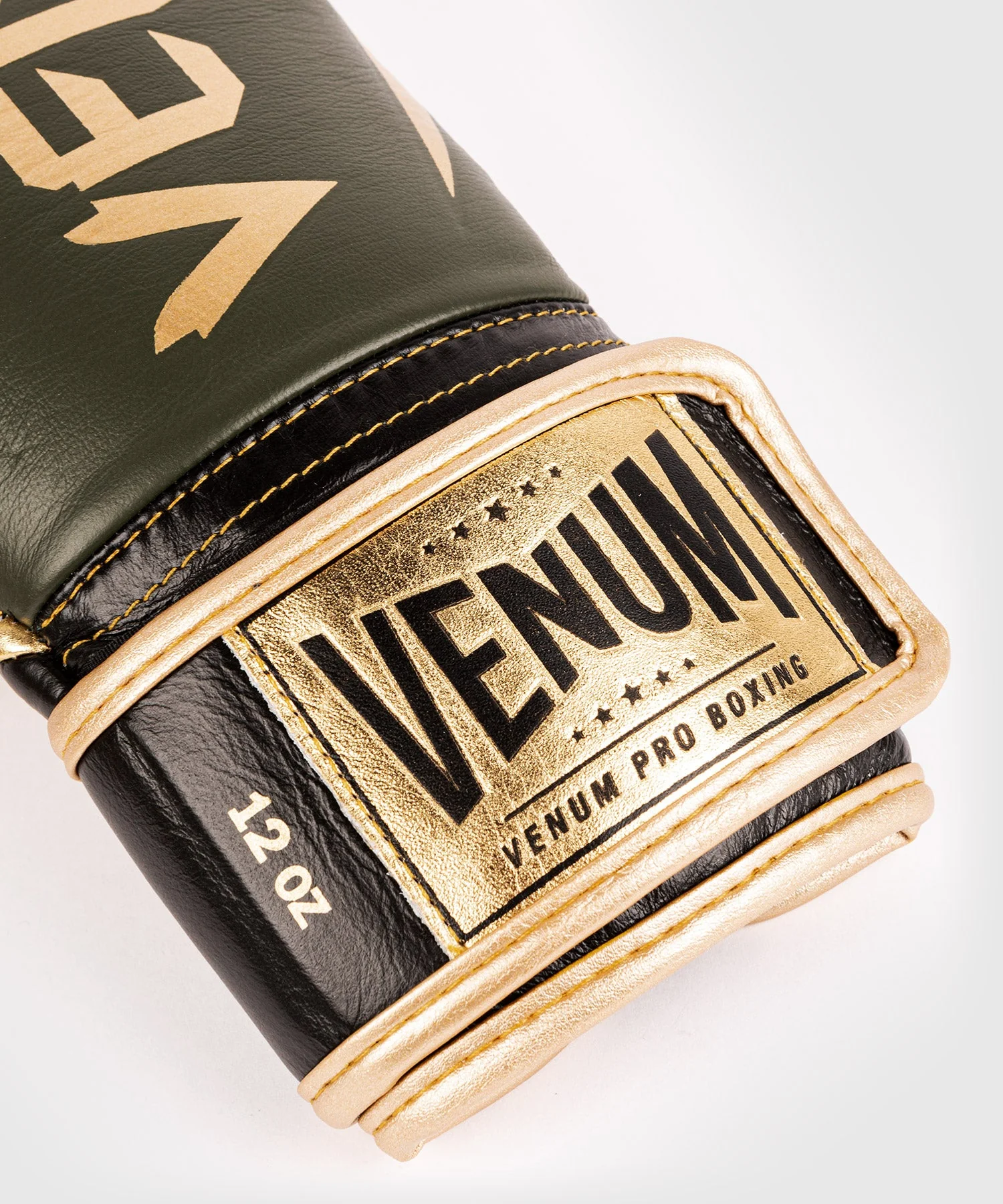 Venum Hammer professionelle Boxhandschuhe - Klettverschluss - Khaki/Gold - Image 3