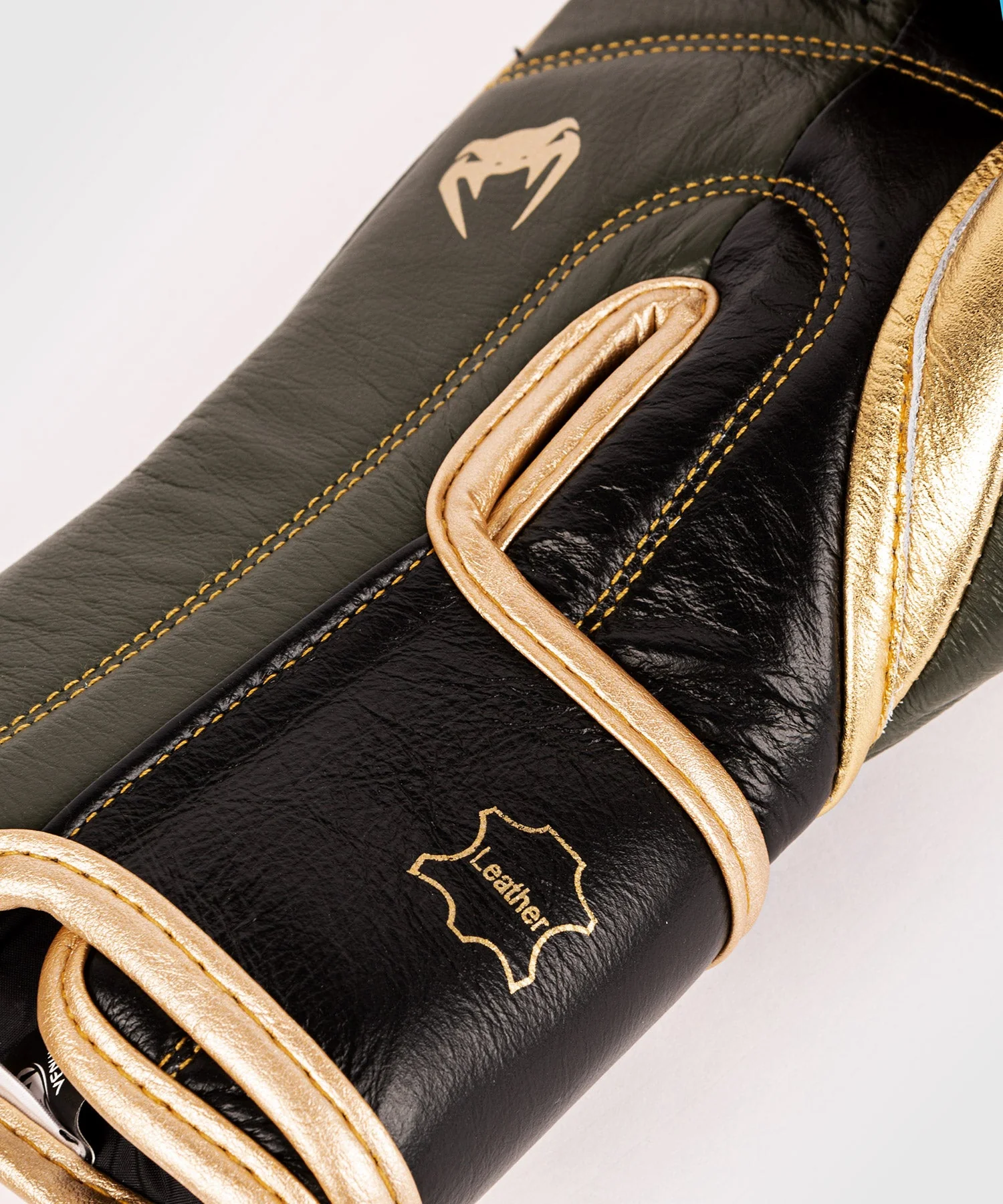 Venum Hammer professionelle Boxhandschuhe - Klettverschluss - Khaki/Gold - Image 4