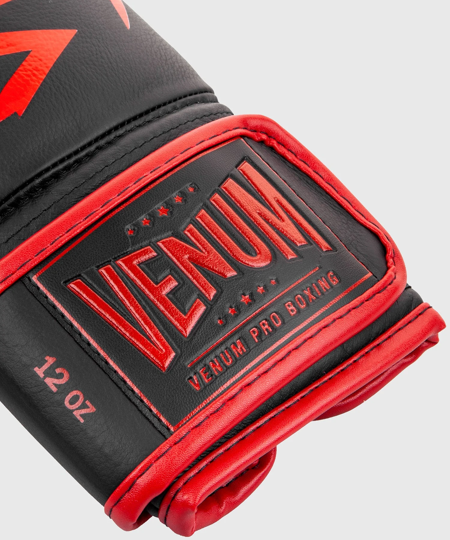 Venum Hammer professionelle Boxhandschuhe - Klettverschluss - Schwarz/Rot - Image 4