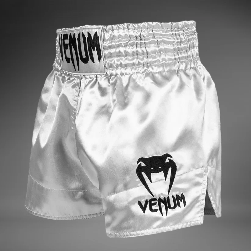 Venum Klassische Thai-Boxshorts Silber/Schwarz - Image 3