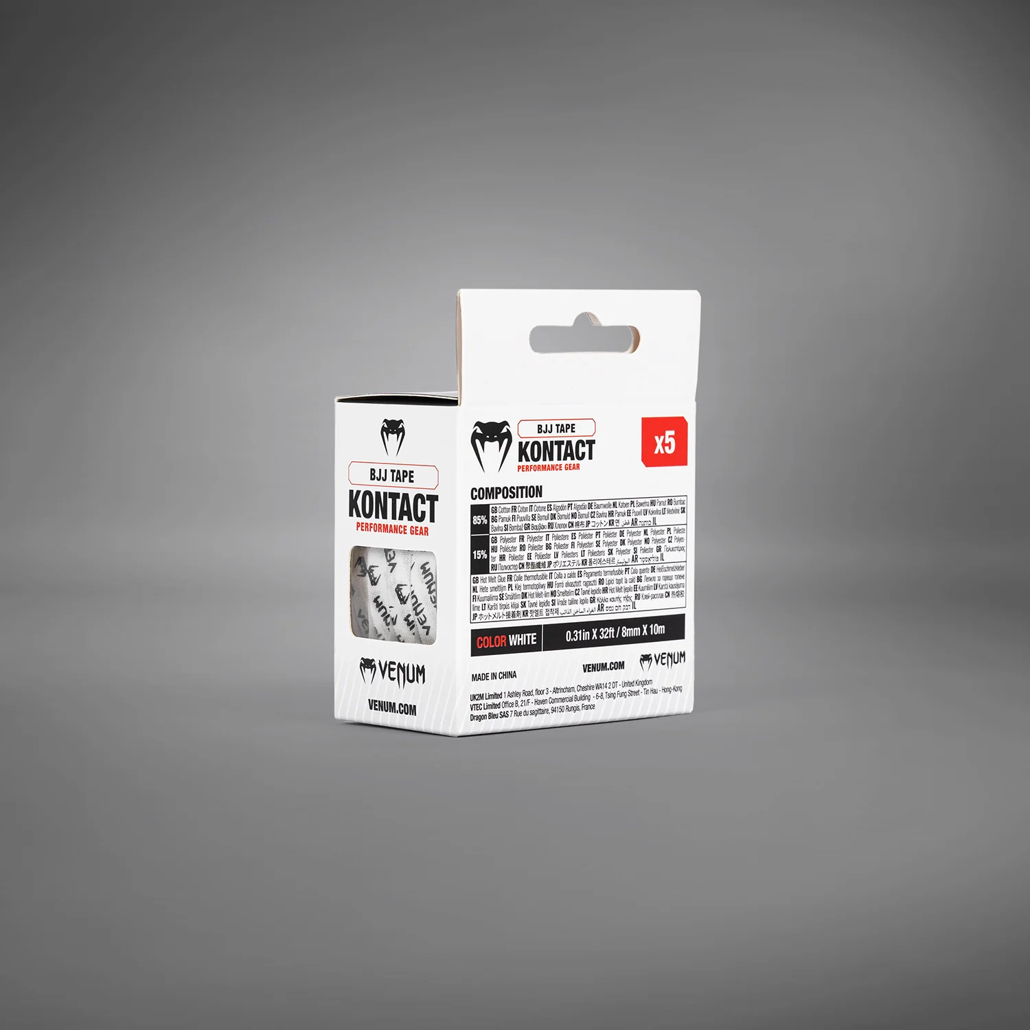 Venum Kontact BJJ Finger Tape - Weiß/Schwarz - Image 5