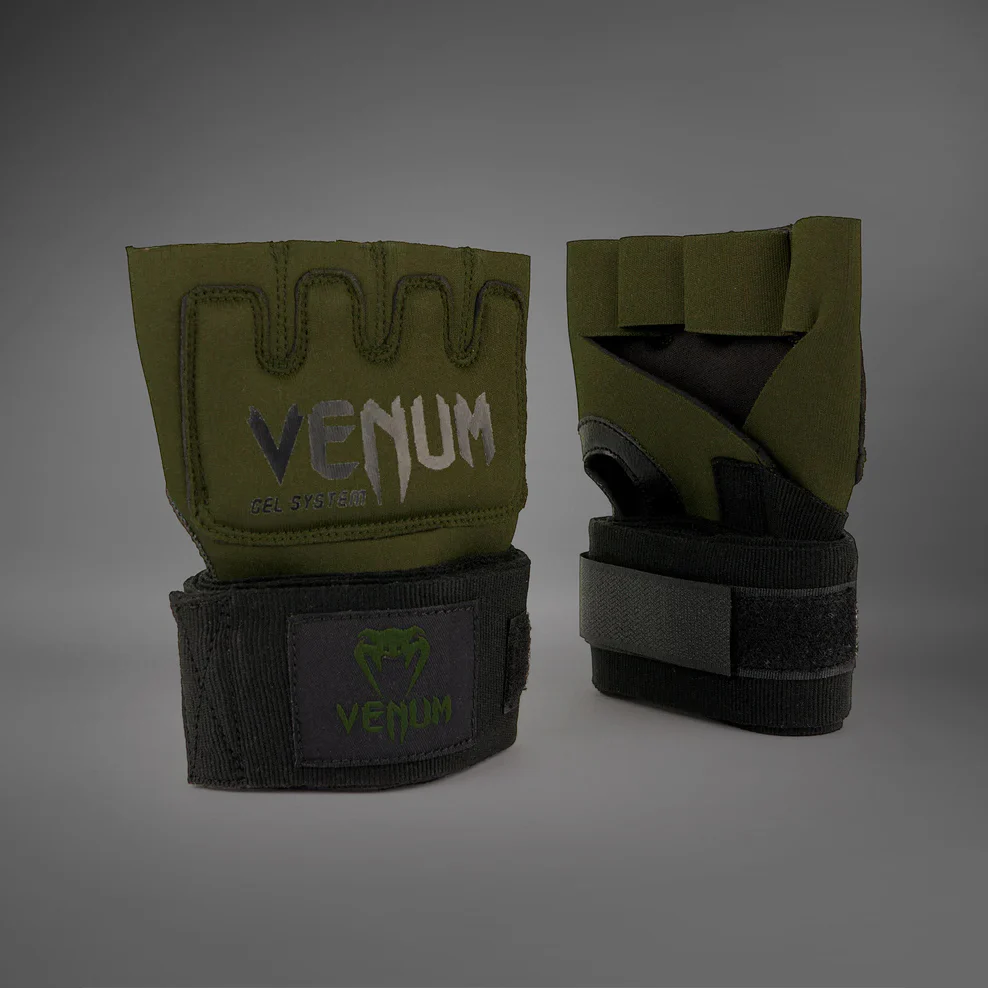 Venum Kontakt Gel Handschuh Wraps - Khaki/Schwarz - Image 2