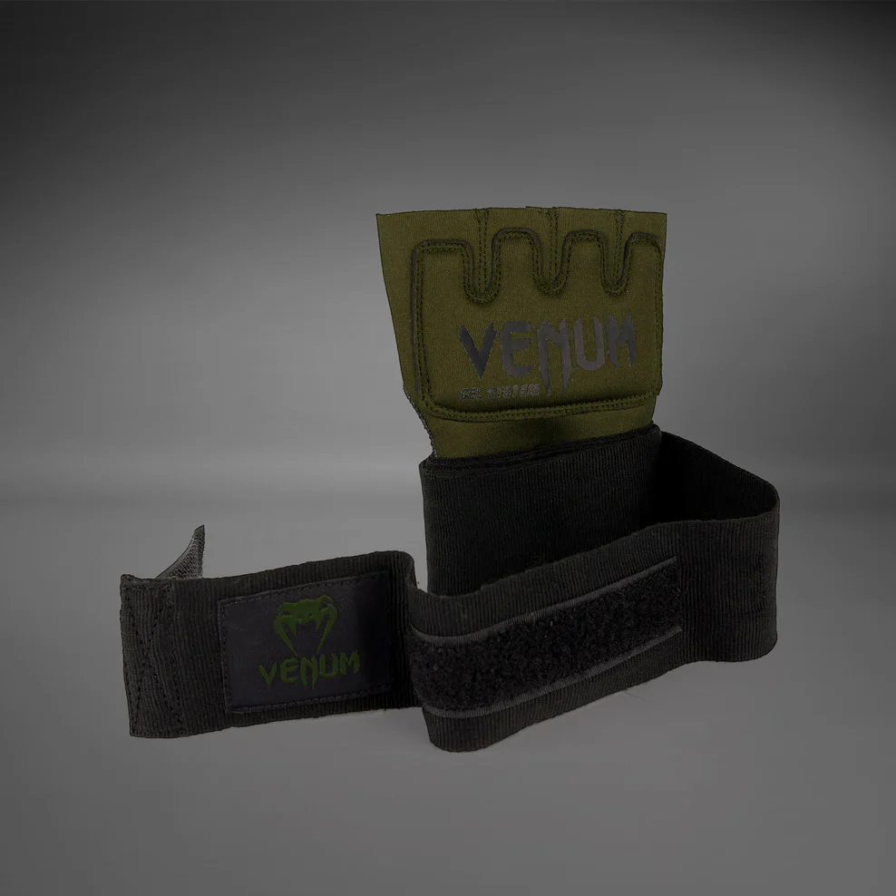 Venum Kontakt Gel Handschuh Wraps - Khaki/Schwarz - Image 4