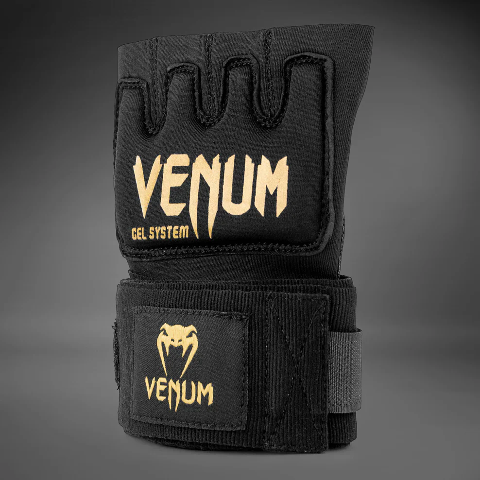 Venum Kontakt Gel Handschuh Wraps - Schwarz/Gold - Image 2