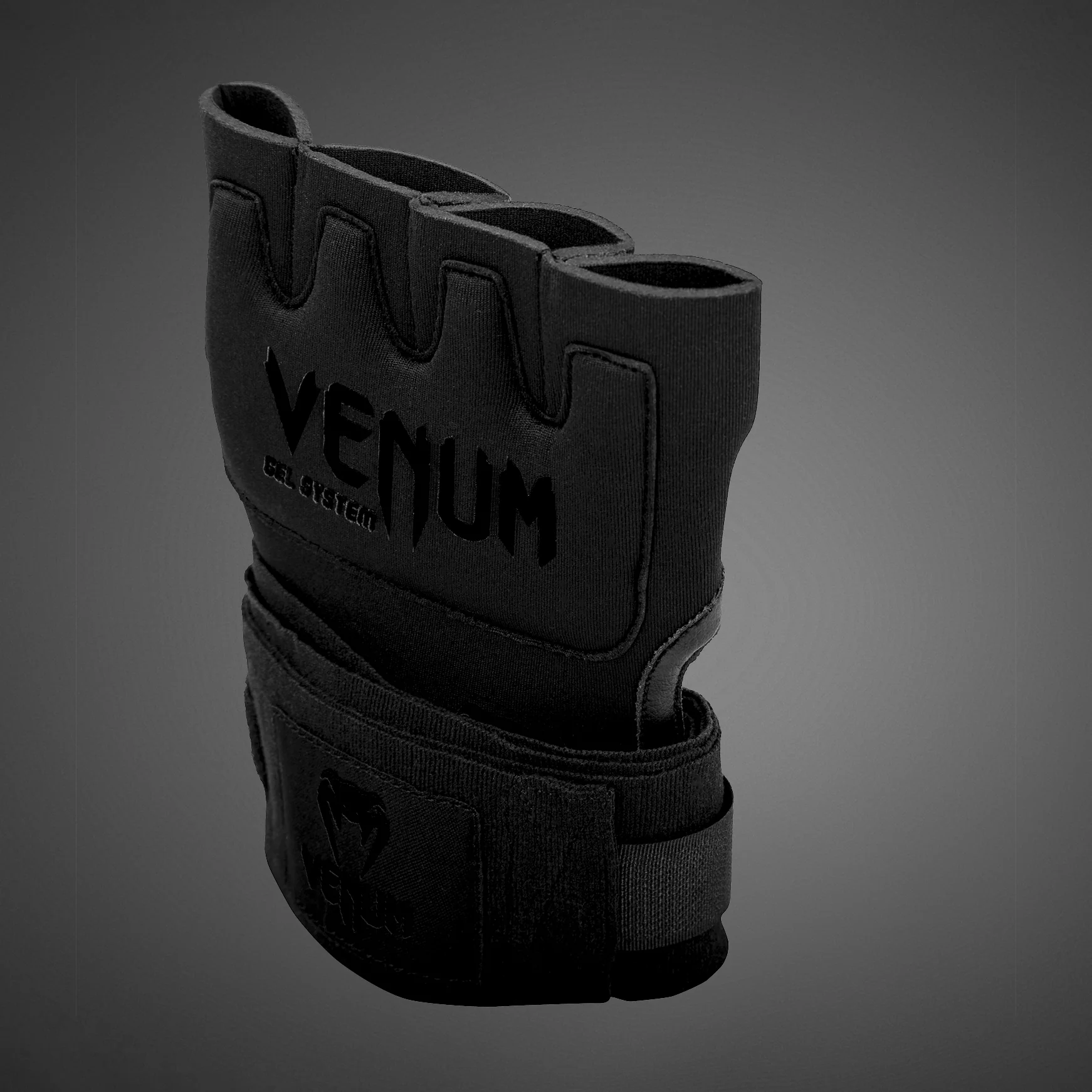 Venum Gel Kontact Handschuh Wraps - Schwarz/Schwarz - Image 3