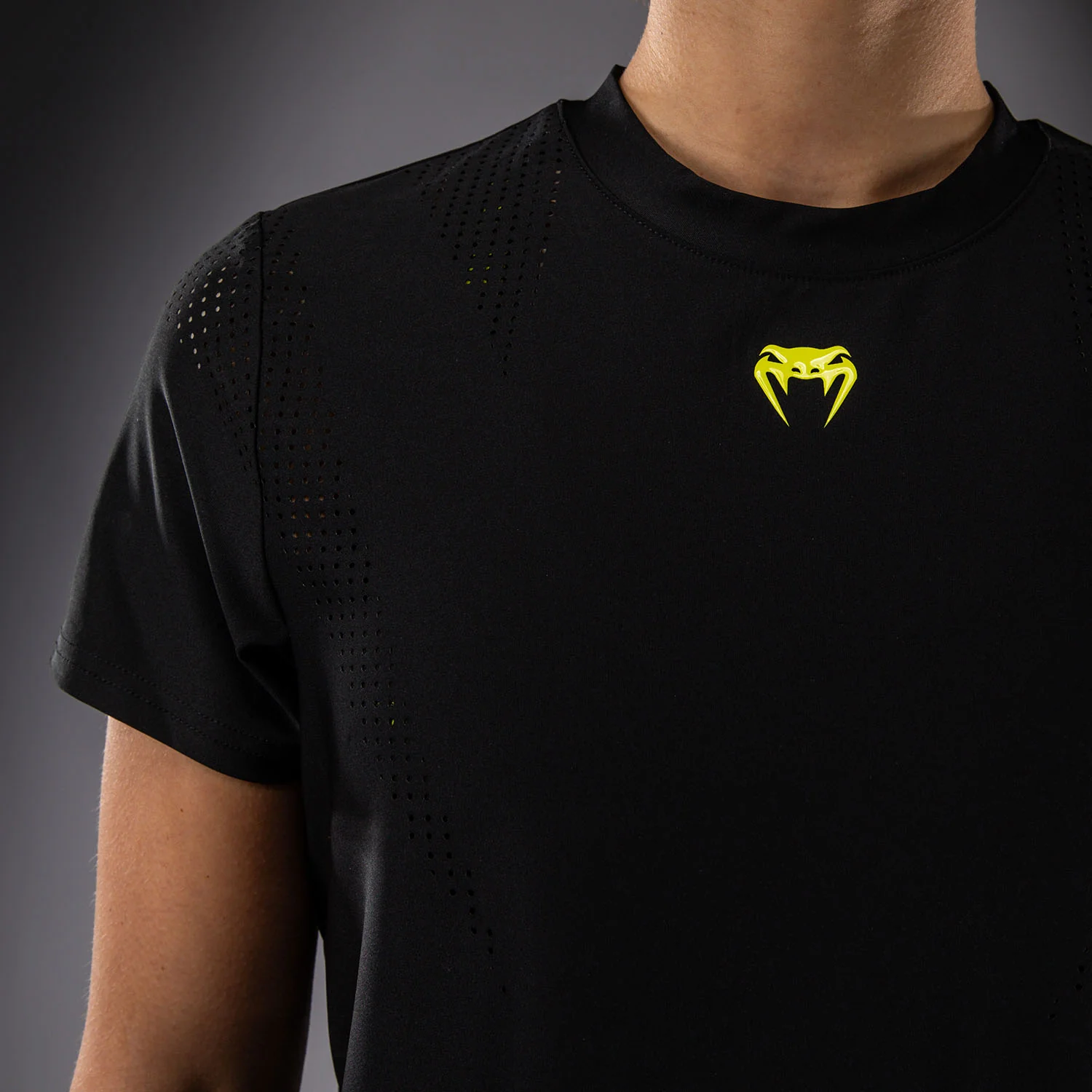 Venum Lazer Dry-Tech-T-Shirt Für Damen - Schwarz/Gelb - Image 5