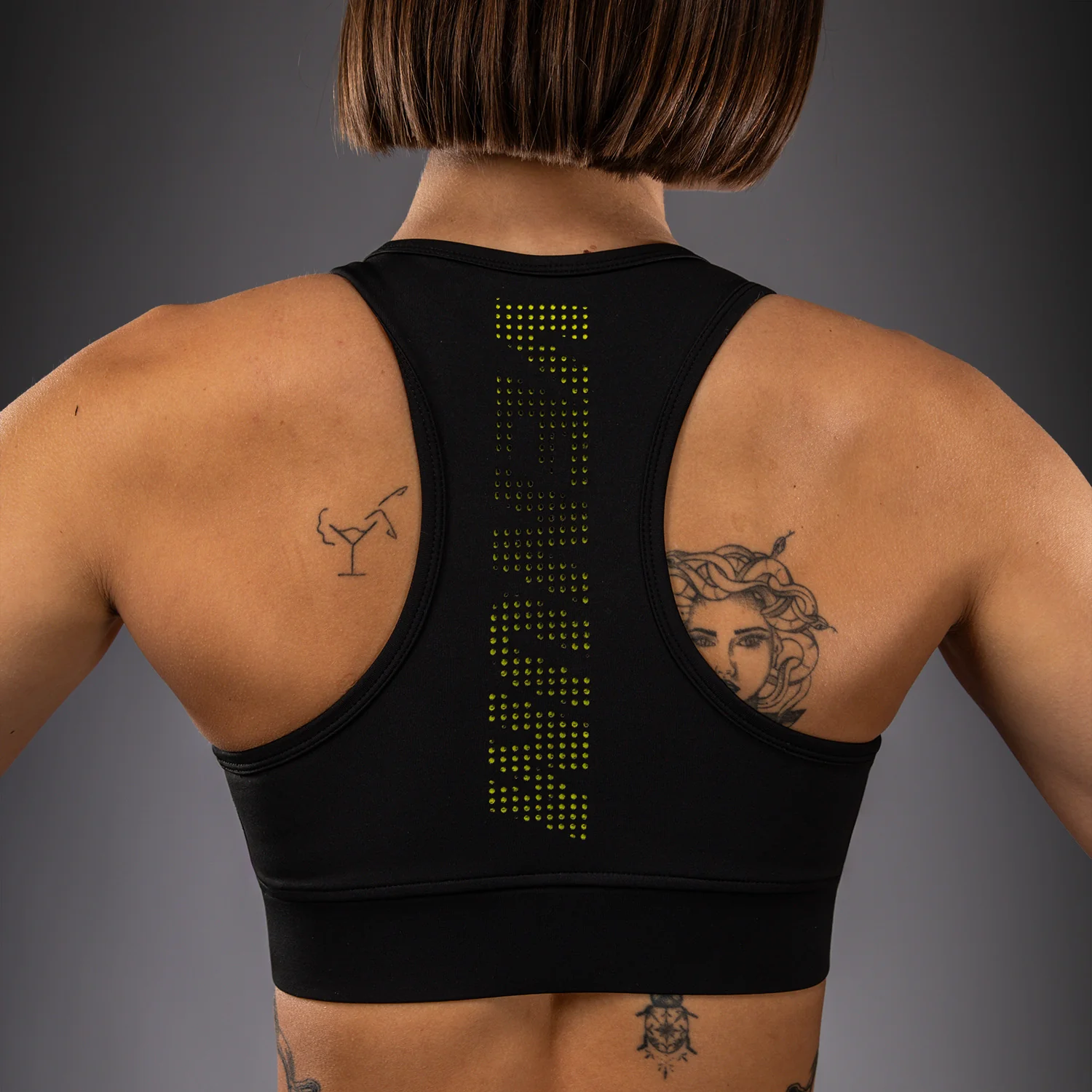 Venum Lazer Sport-BH für Damen - Schwarz/Gelb - Image 5
