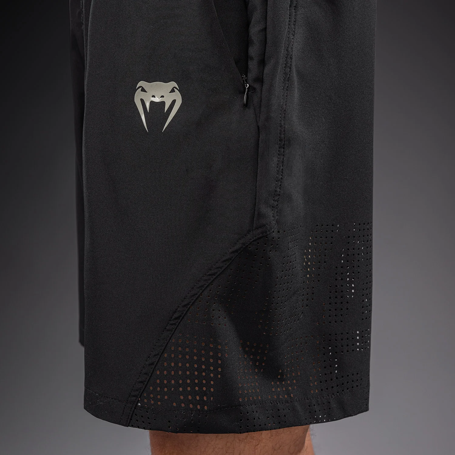 Venum Lazer Trainingsshorts - Schwarz/Grau - Image 6
