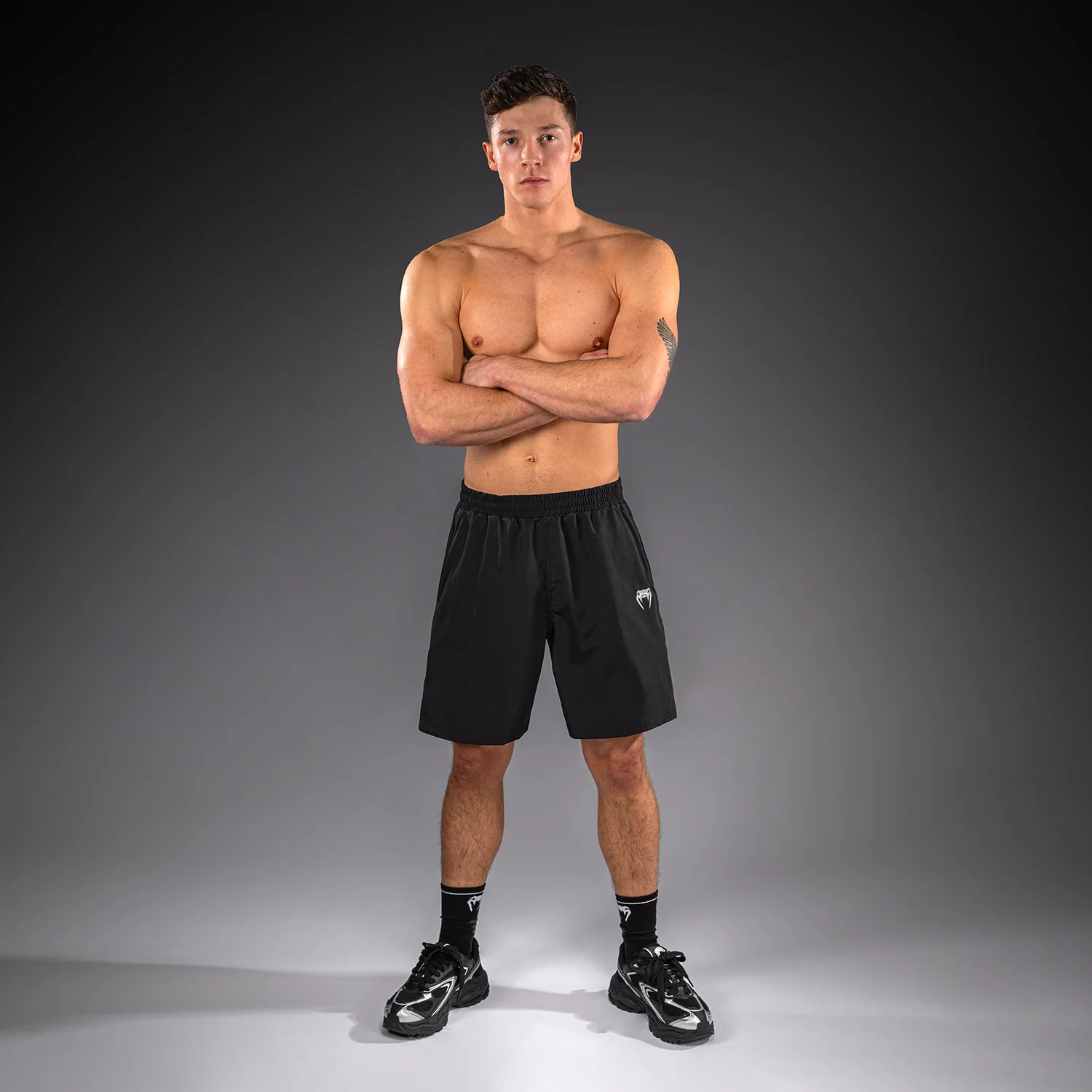 Venum Lazer Trainingsshorts - Schwarz/Grau - Image 8