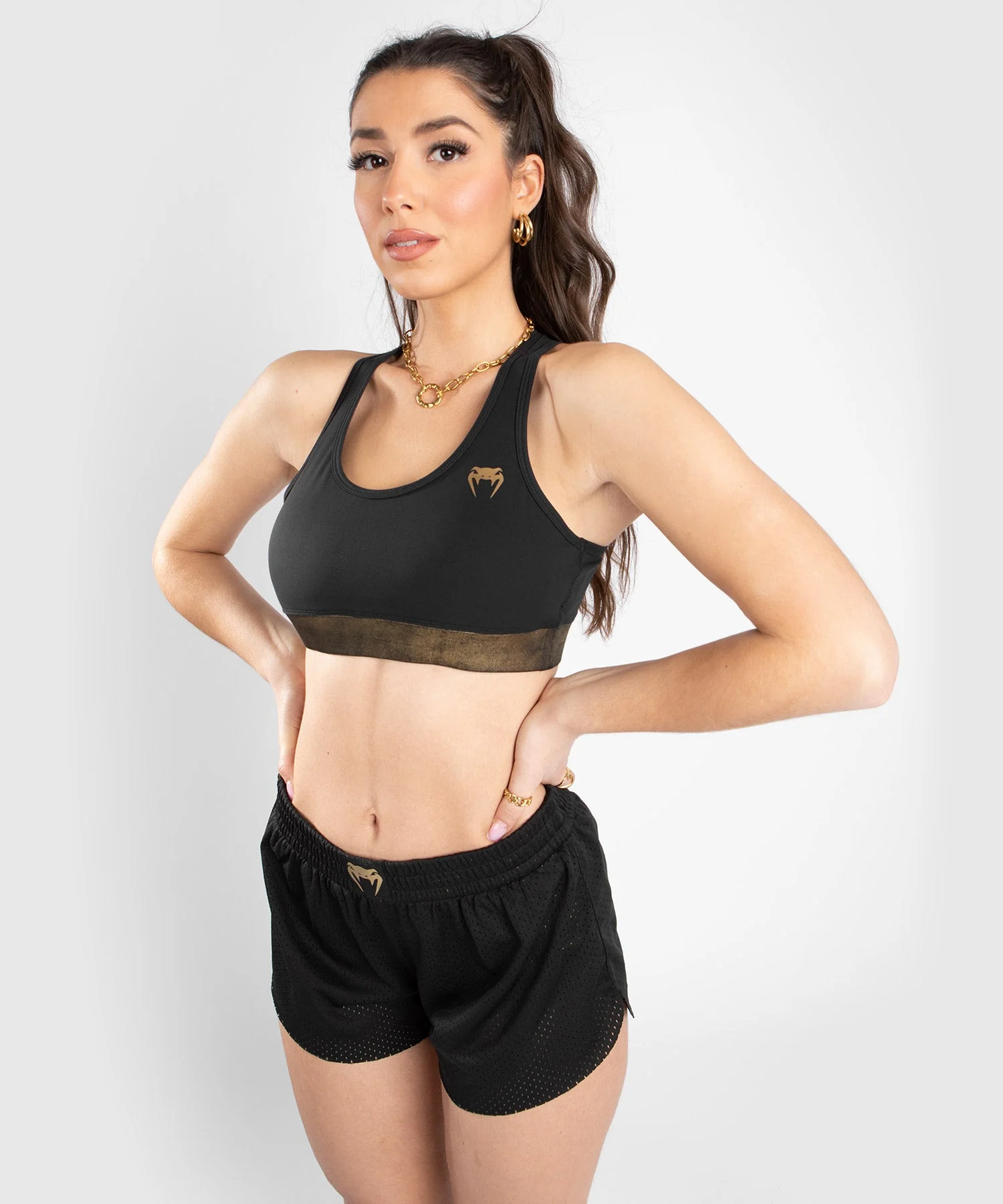 Venum Lightning Sport-BH – Schwarz/Gold
