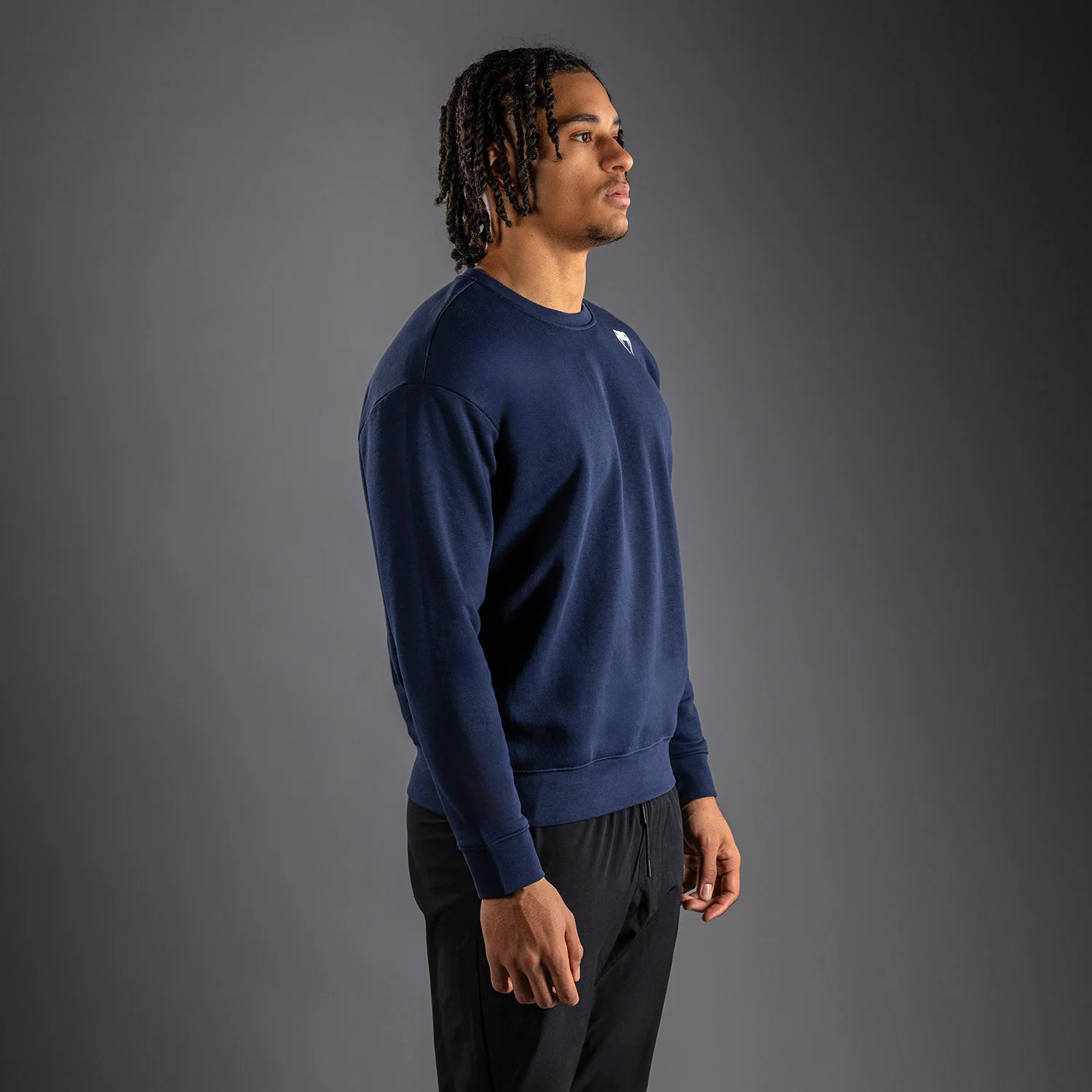 Venum Lineup Fleece Crew Navy - Blau/Weiß - Image 2