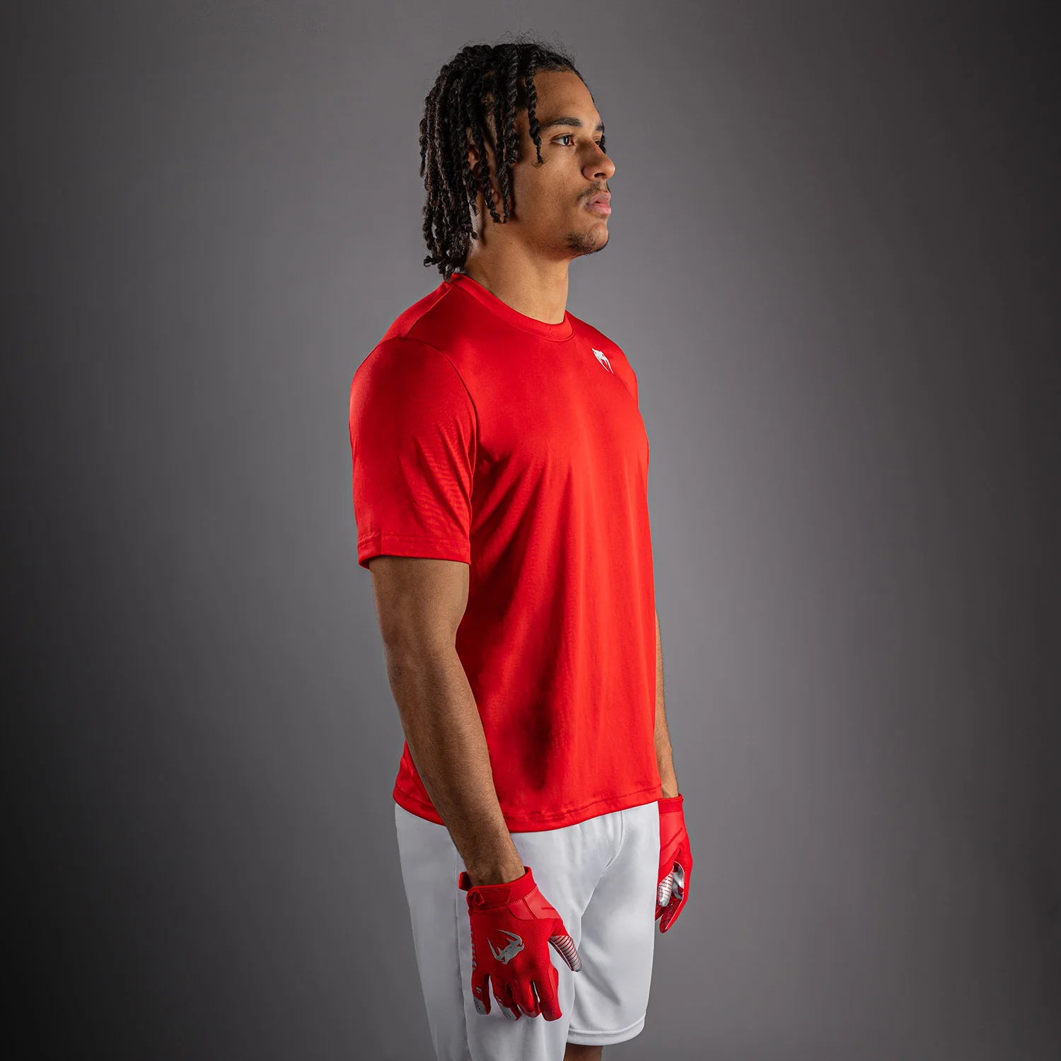 Venum Lineup Performance Kurzarm T-Shirt - Rot/Weiß - Image 2