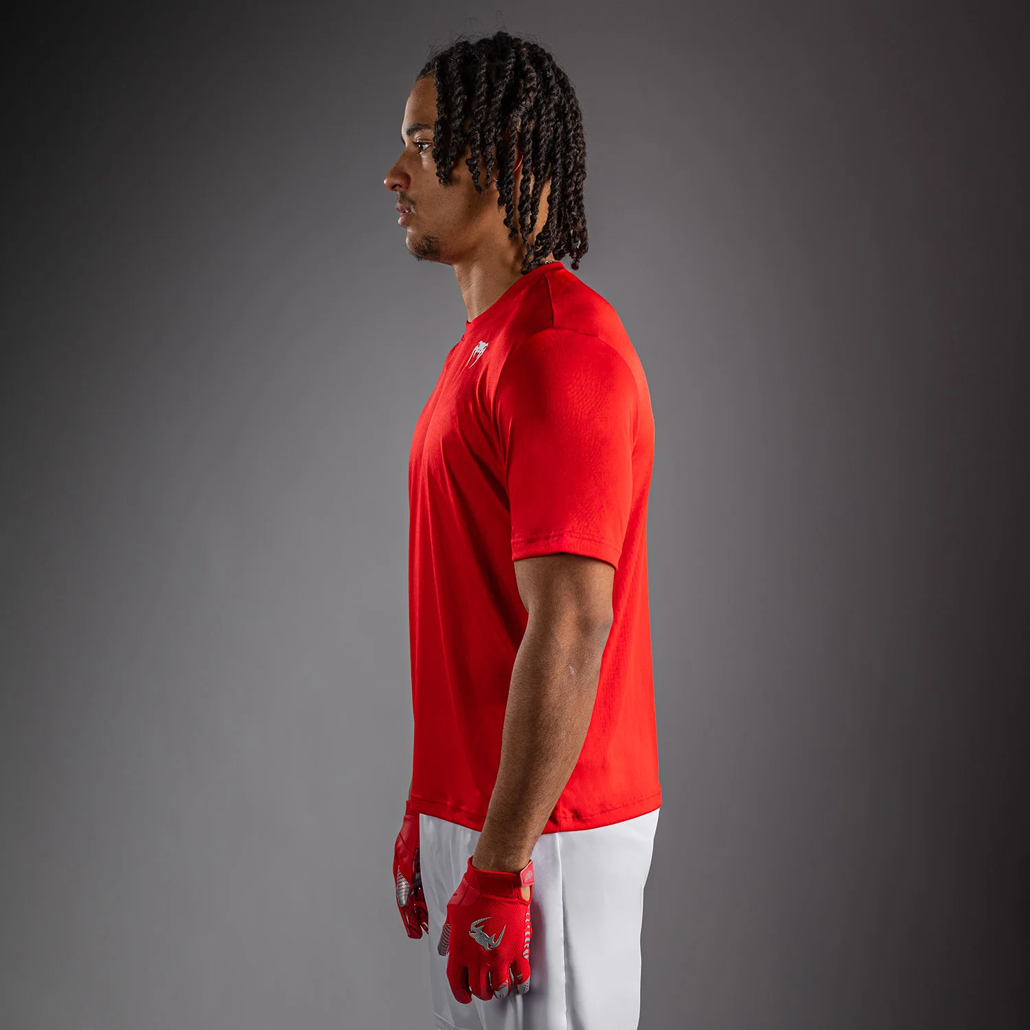 Venum Lineup Performance Kurzarm T-Shirt - Rot/Weiß - Image 3