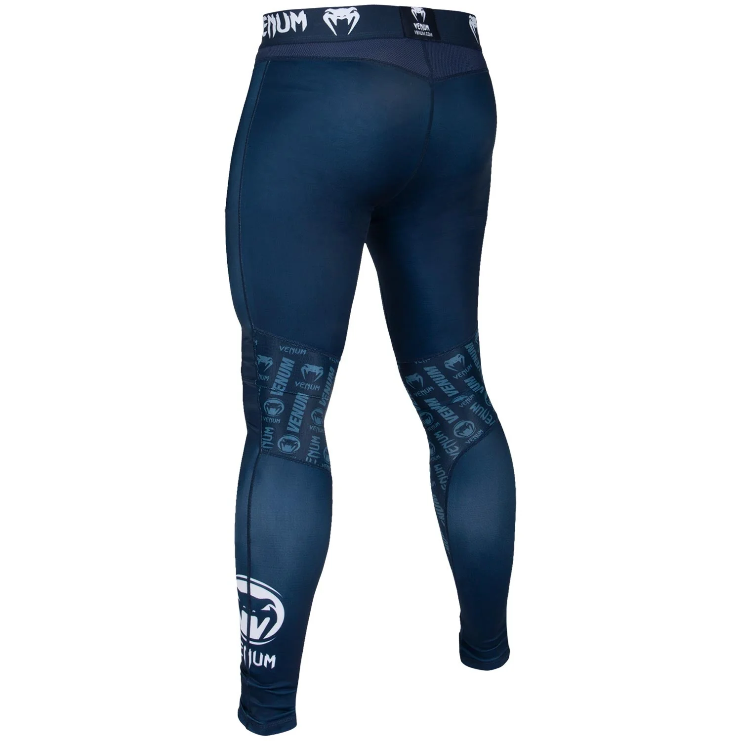 Venum Logos Kompressionshose - Marineblau/Weiß - Image 3