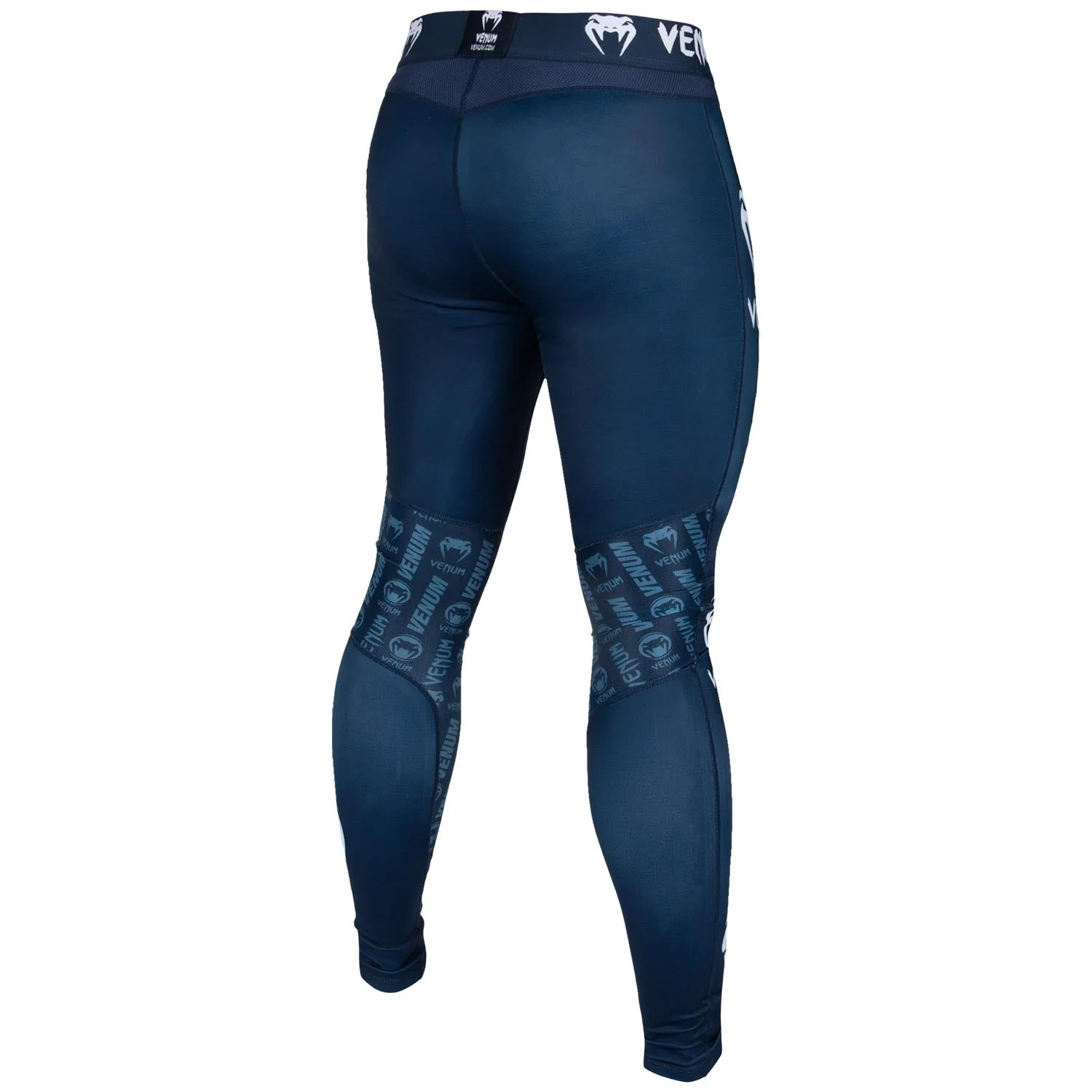 Venum Logos Kompressionshose - Marineblau/Weiß - Image 4