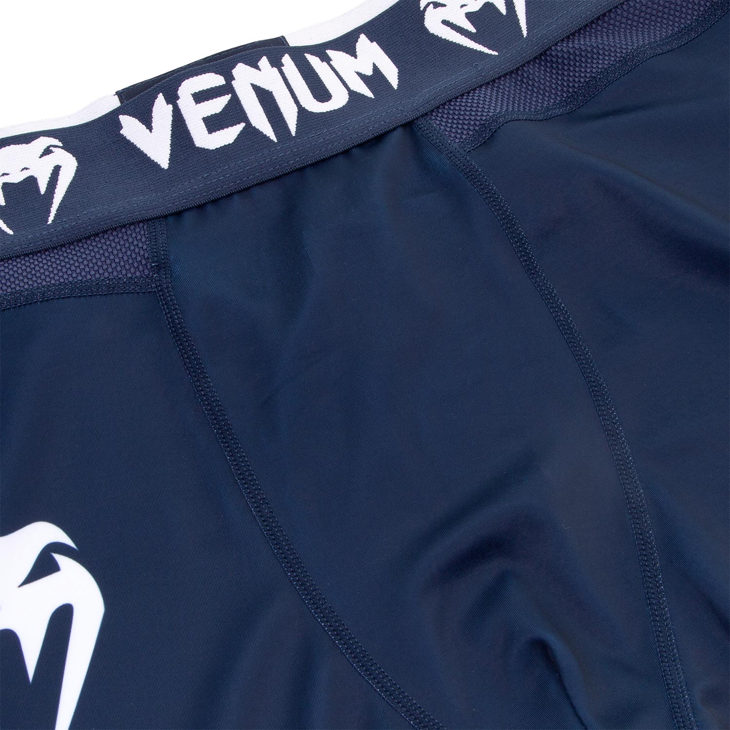 Venum Logos Kompressionshose - Marineblau/Weiß - Image 5