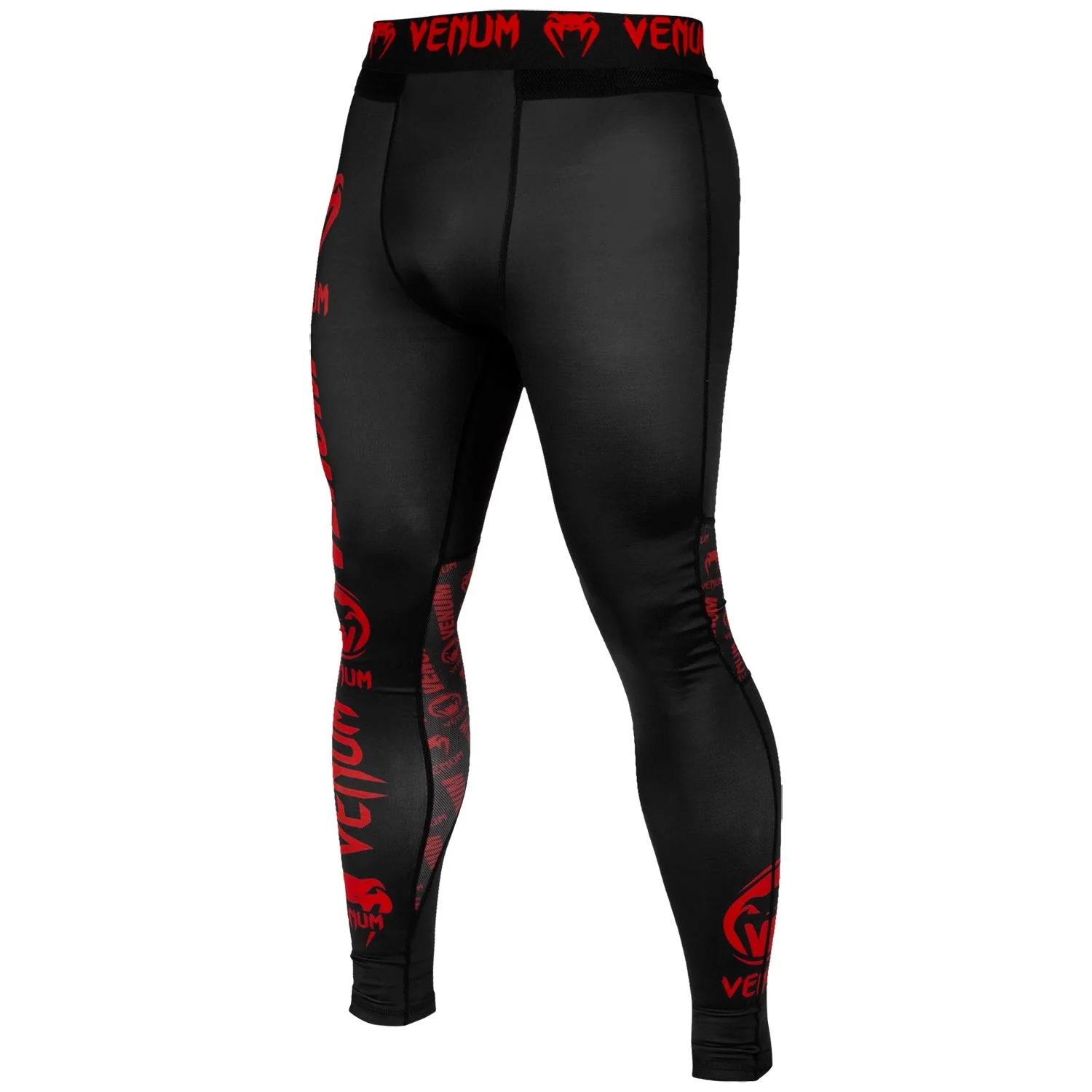 Venum Logos Kompressionshose - Schwarz/Rot - Image 2