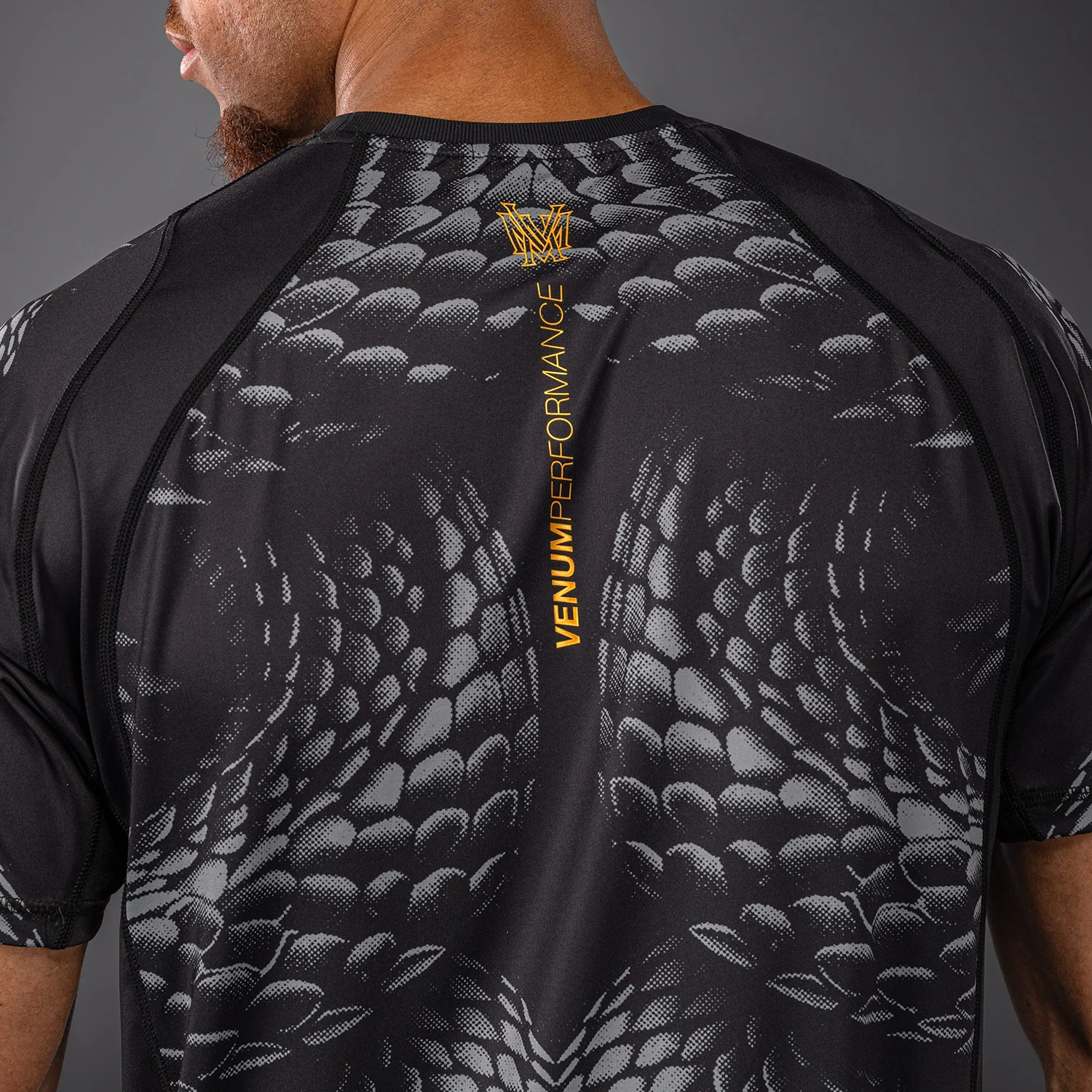 Venum Matupa Dry-Tech-T-Shirt - Schwarz/Grau/Gold - Image 5