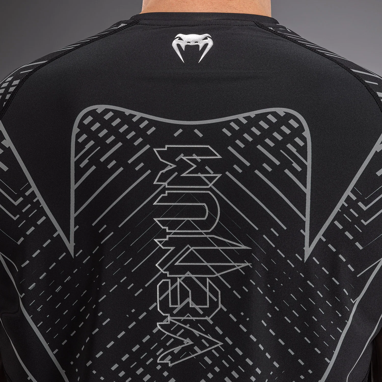 Venum Midnight Fury Dry-Tech-T-Shirt – Schwarz/Grau/Silber - Image 6