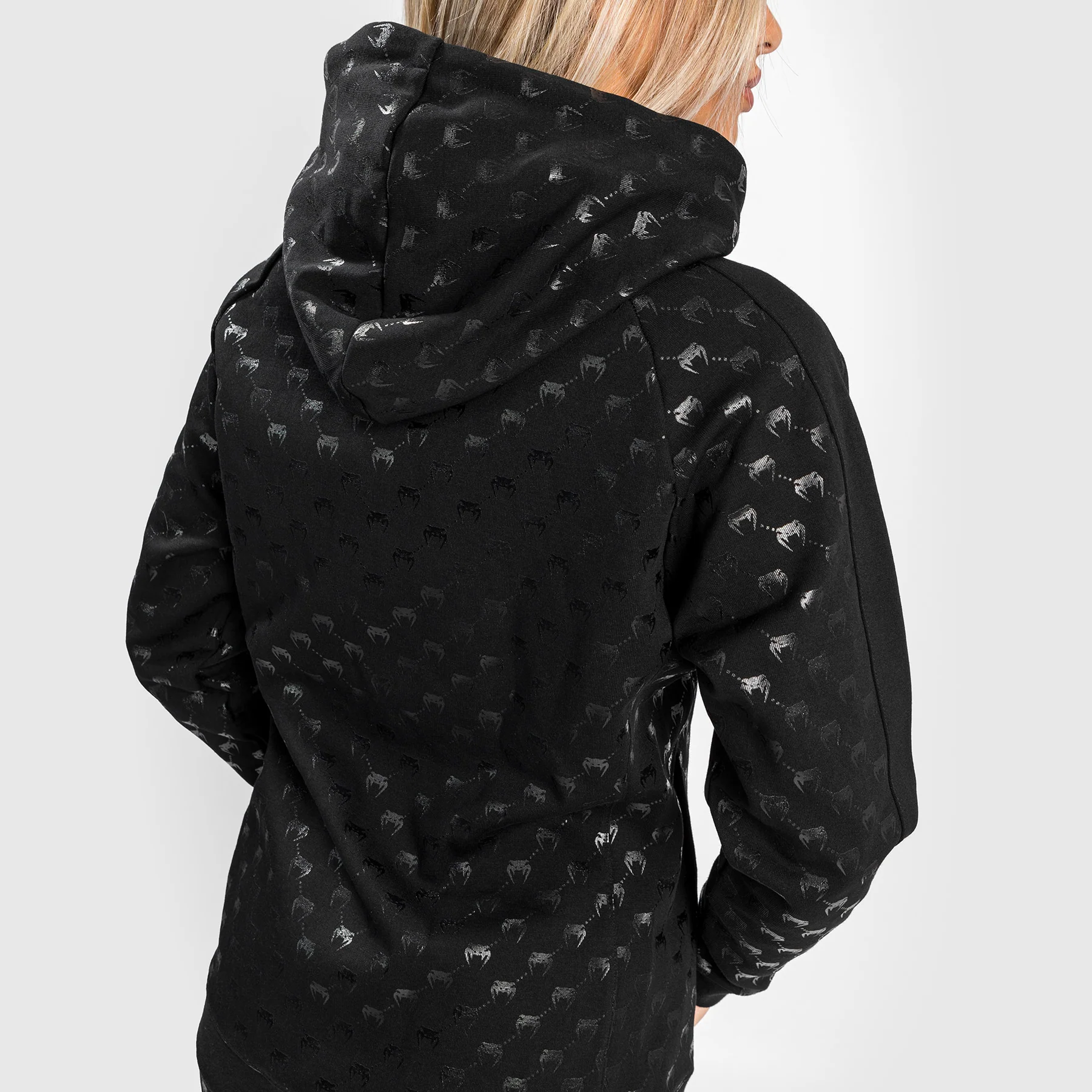 Venum Monogram Zip-Up Hoodie für Frauen – Schwarz/Roségold - Image 6