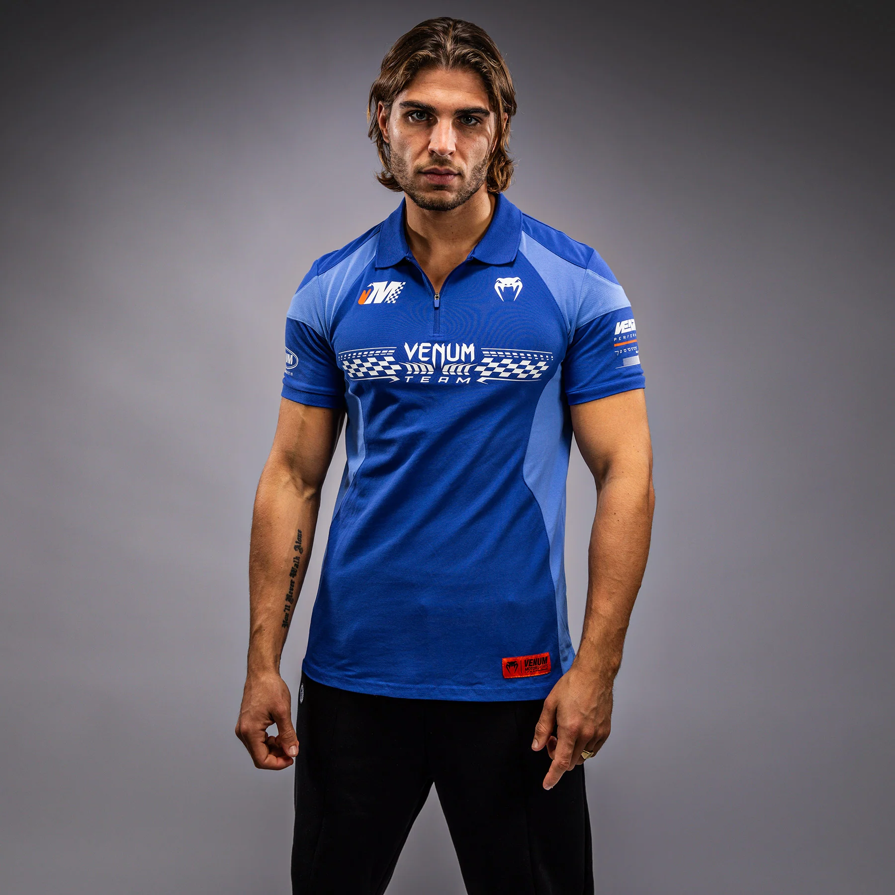 Venum Motorsport Baumwoll-Polo - Königsblau - Image 2