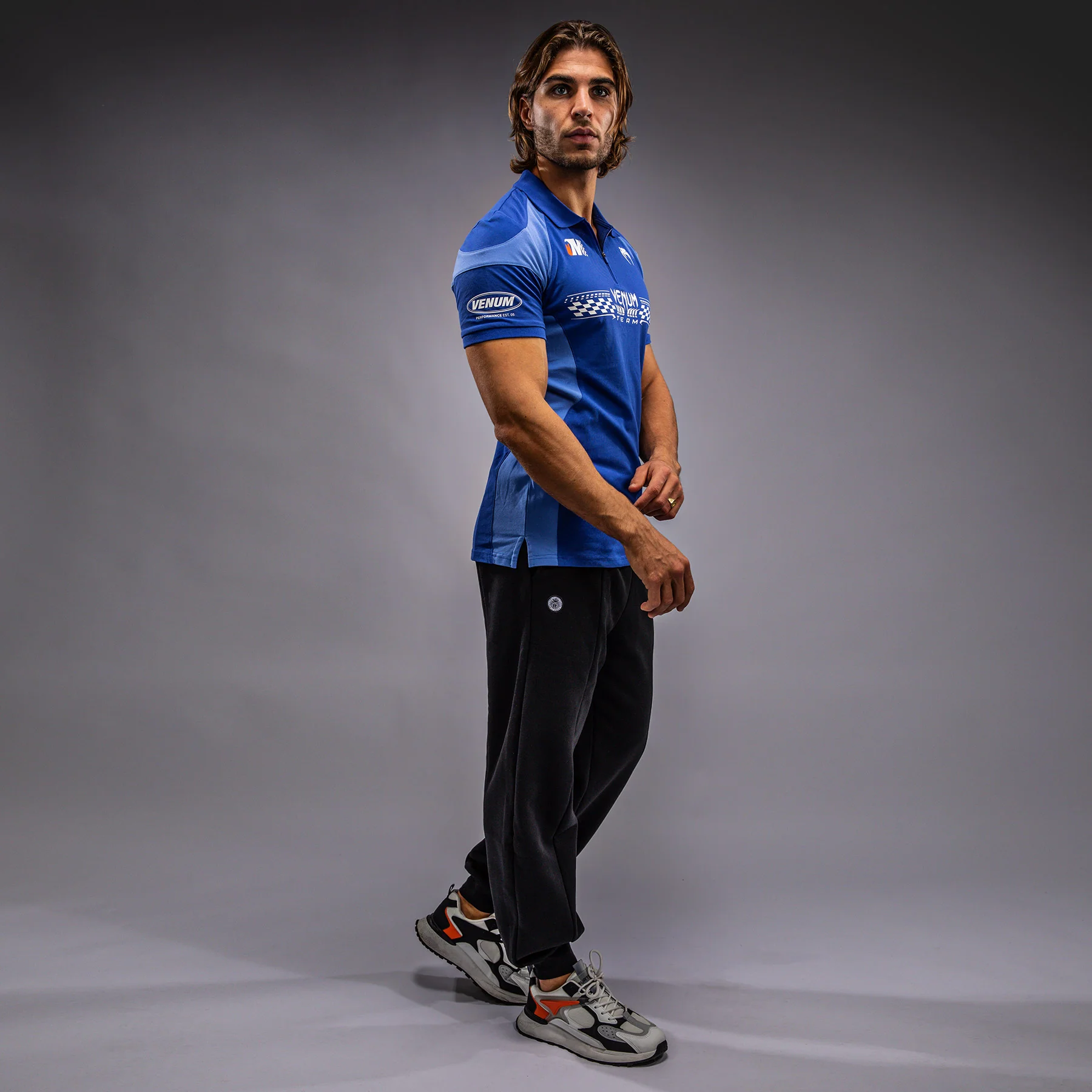 Venum Motorsport Baumwoll-Polo - Königsblau - Image 3