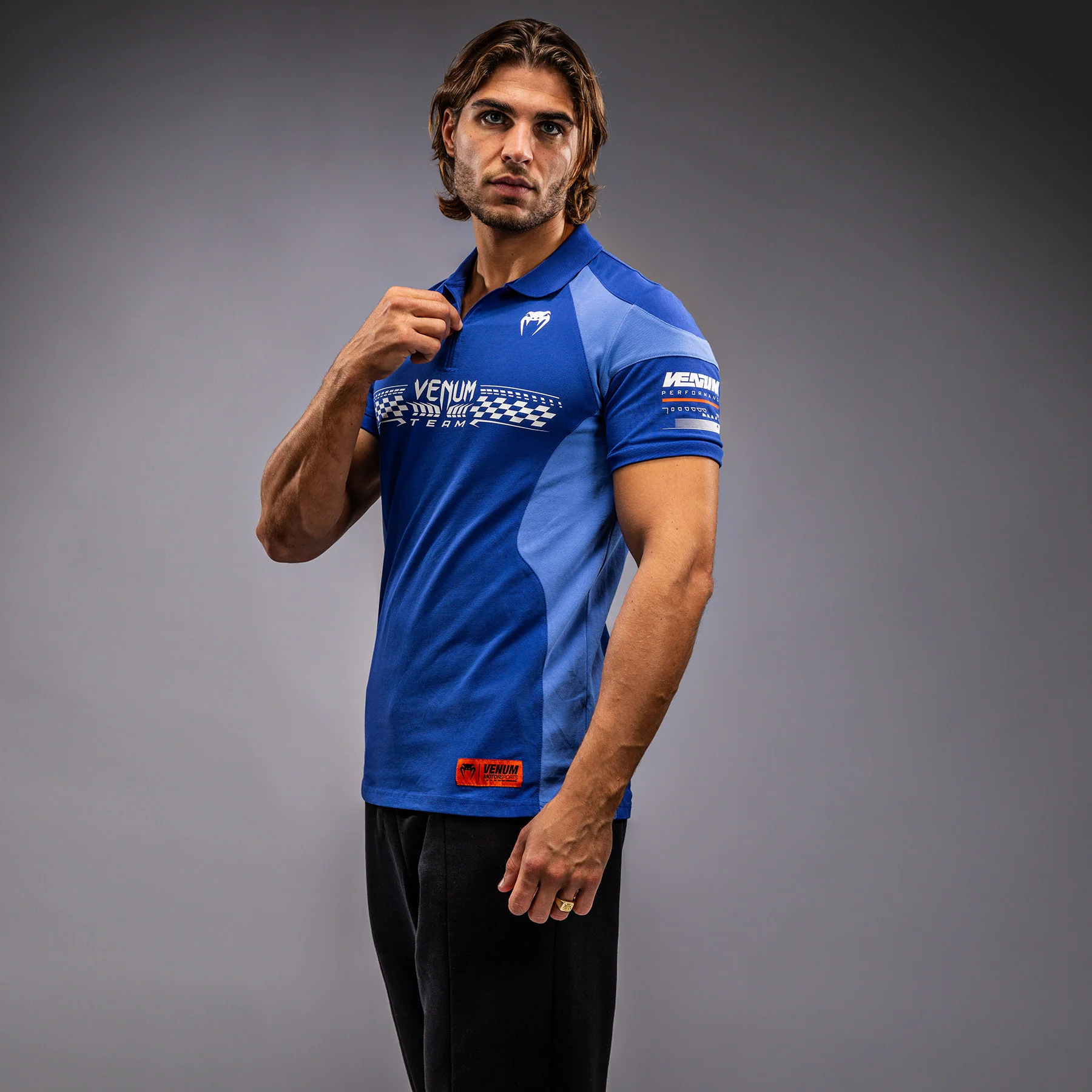Venum Motorsport Baumwoll-Polo - Königsblau - Image 8