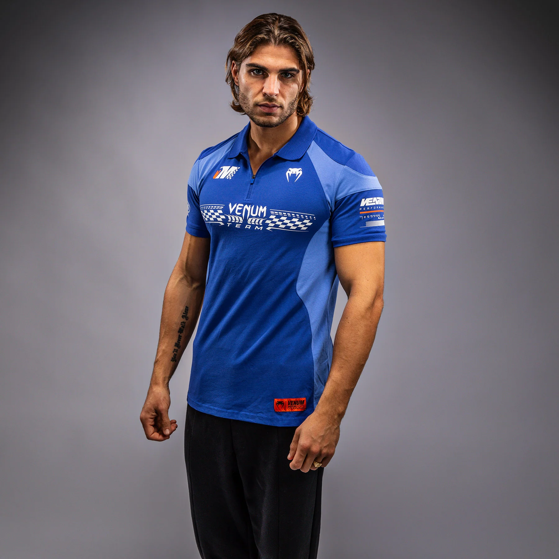 Venum Motorsport Baumwoll-Polo - Königsblau - Image 9