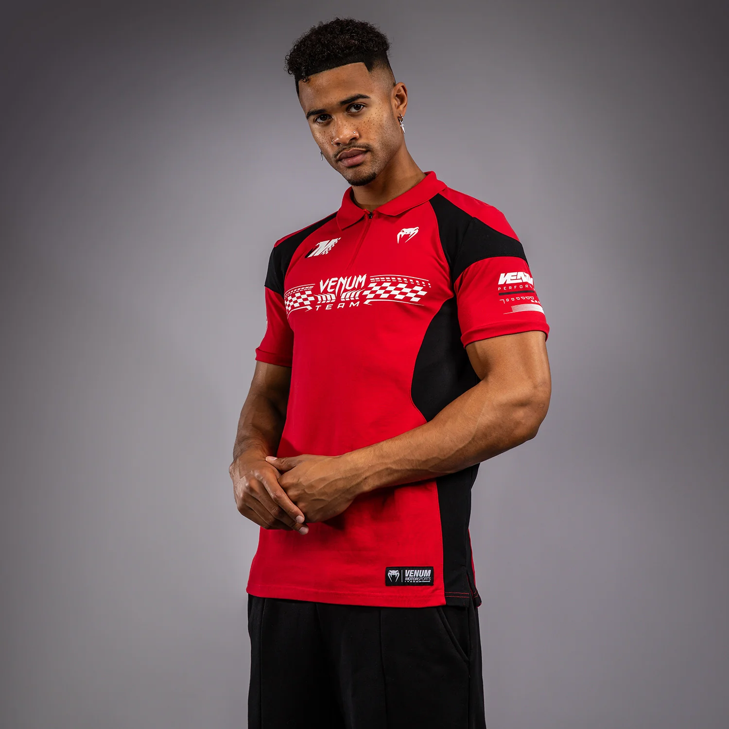 Venum Motorsport Baumwoll-Polo - Rennrot - Image 3