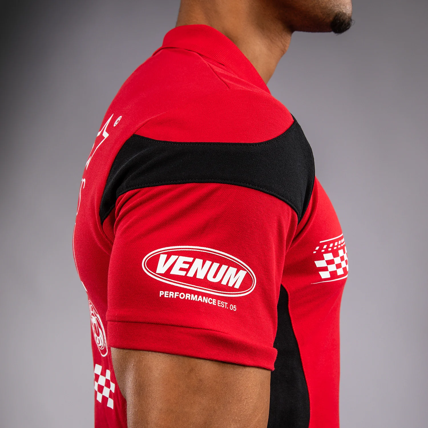 Venum Motorsport Baumwoll-Polo - Rennrot - Image 7